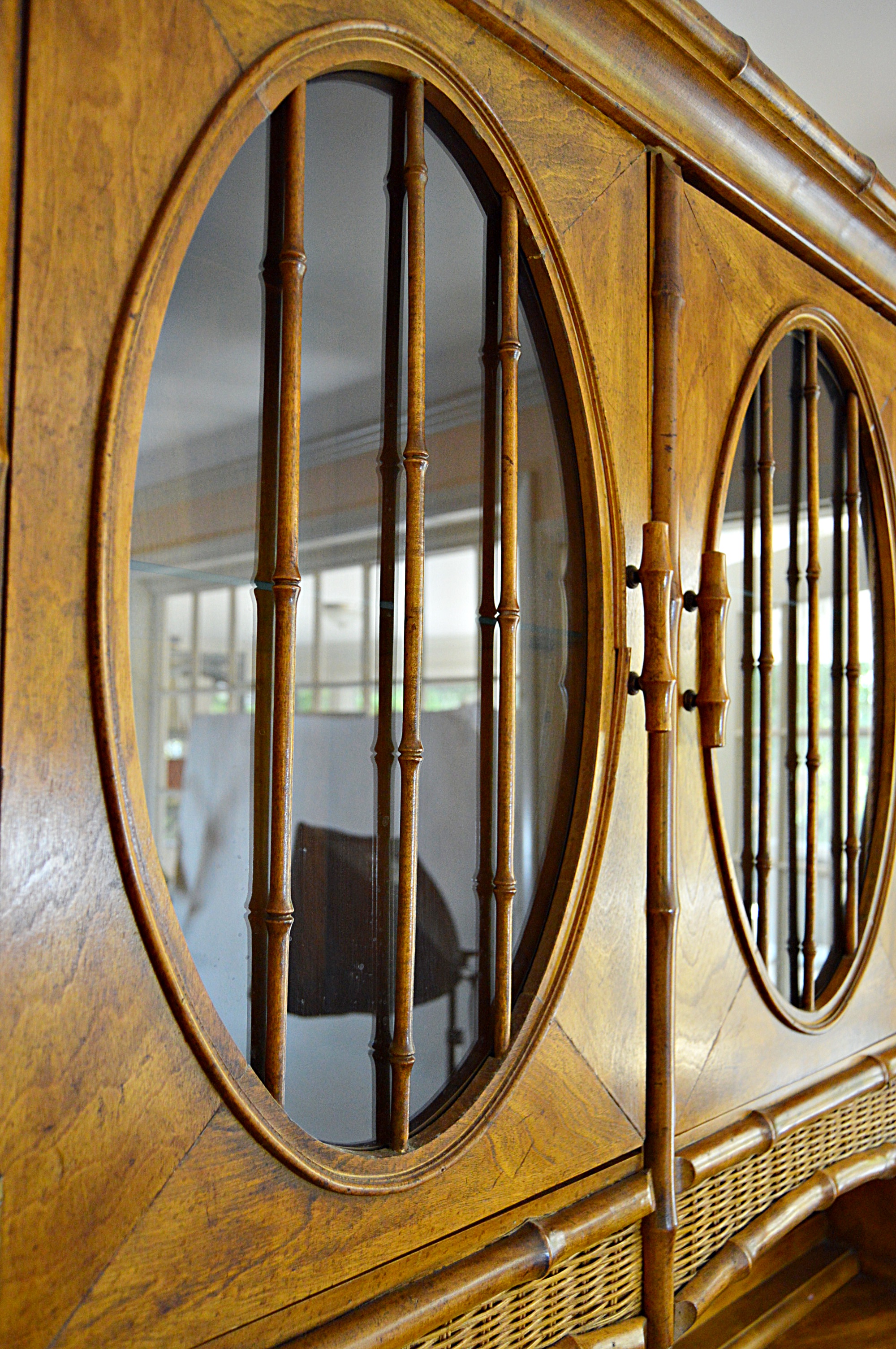 Mid Century American of Martinsville Bamboo and Wicker Buffet