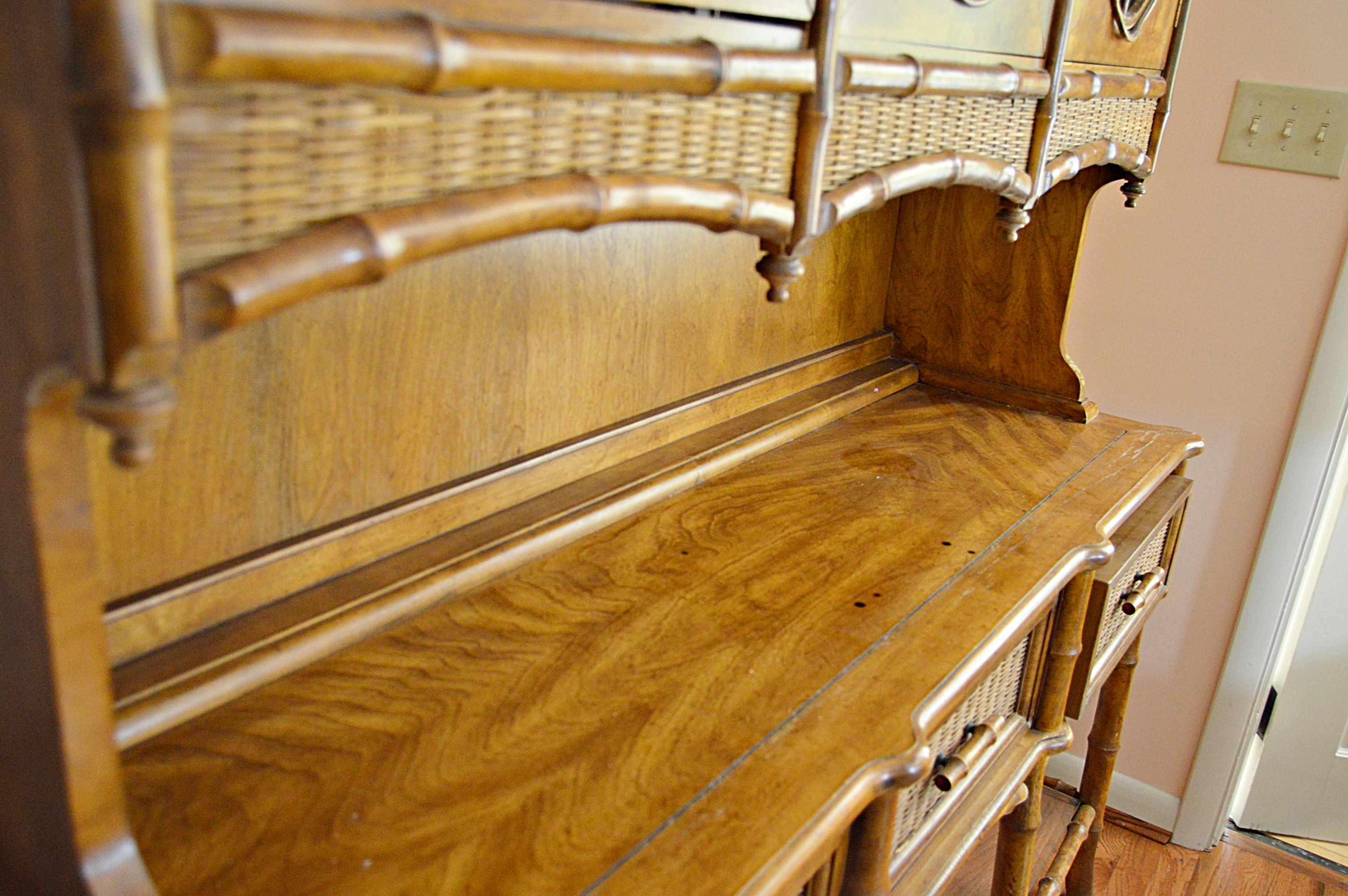 Mid Century American of Martinsville Bamboo and Wicker Buffet