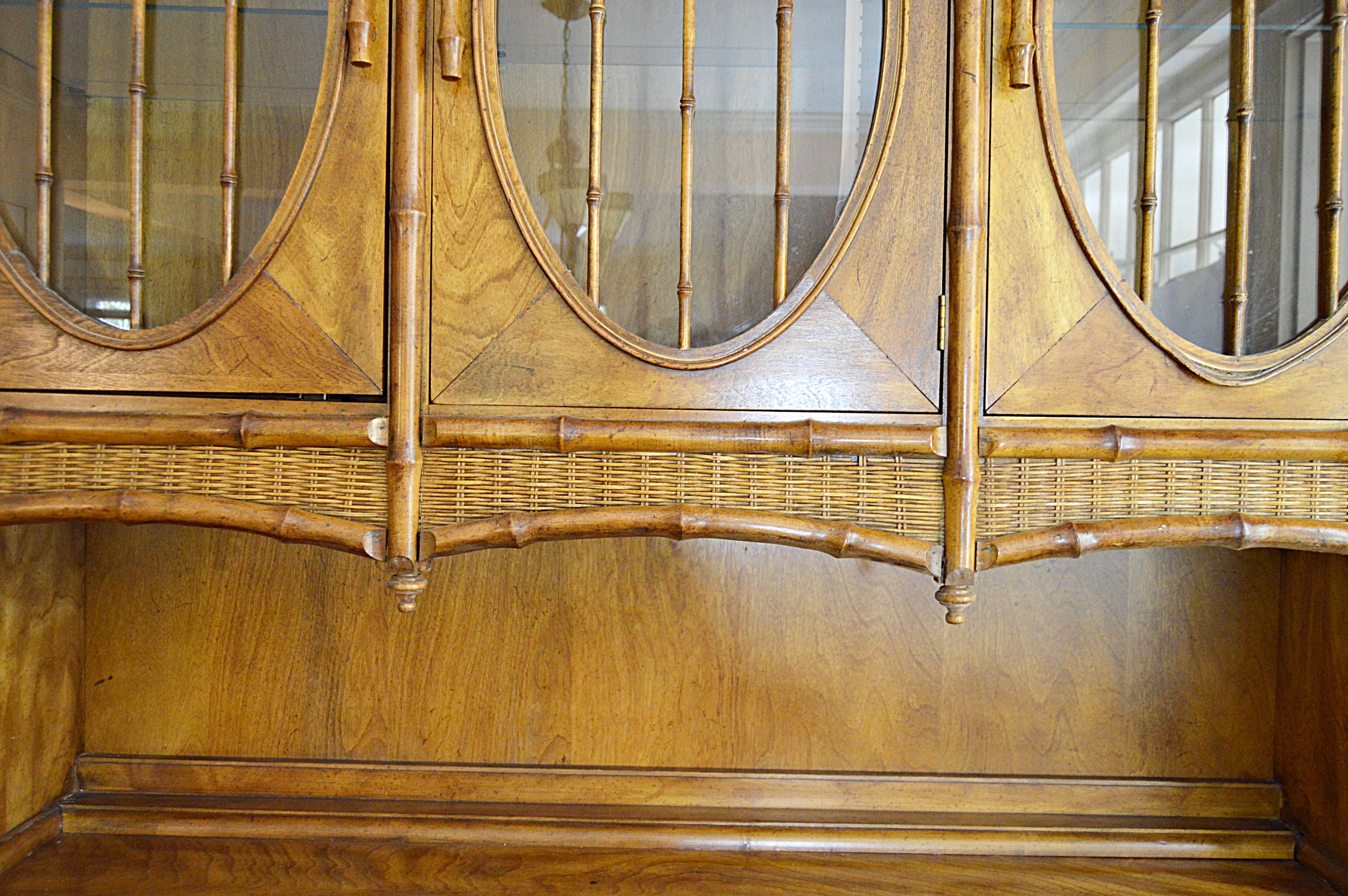 Mid Century American of Martinsville Bamboo and Wicker Buffet