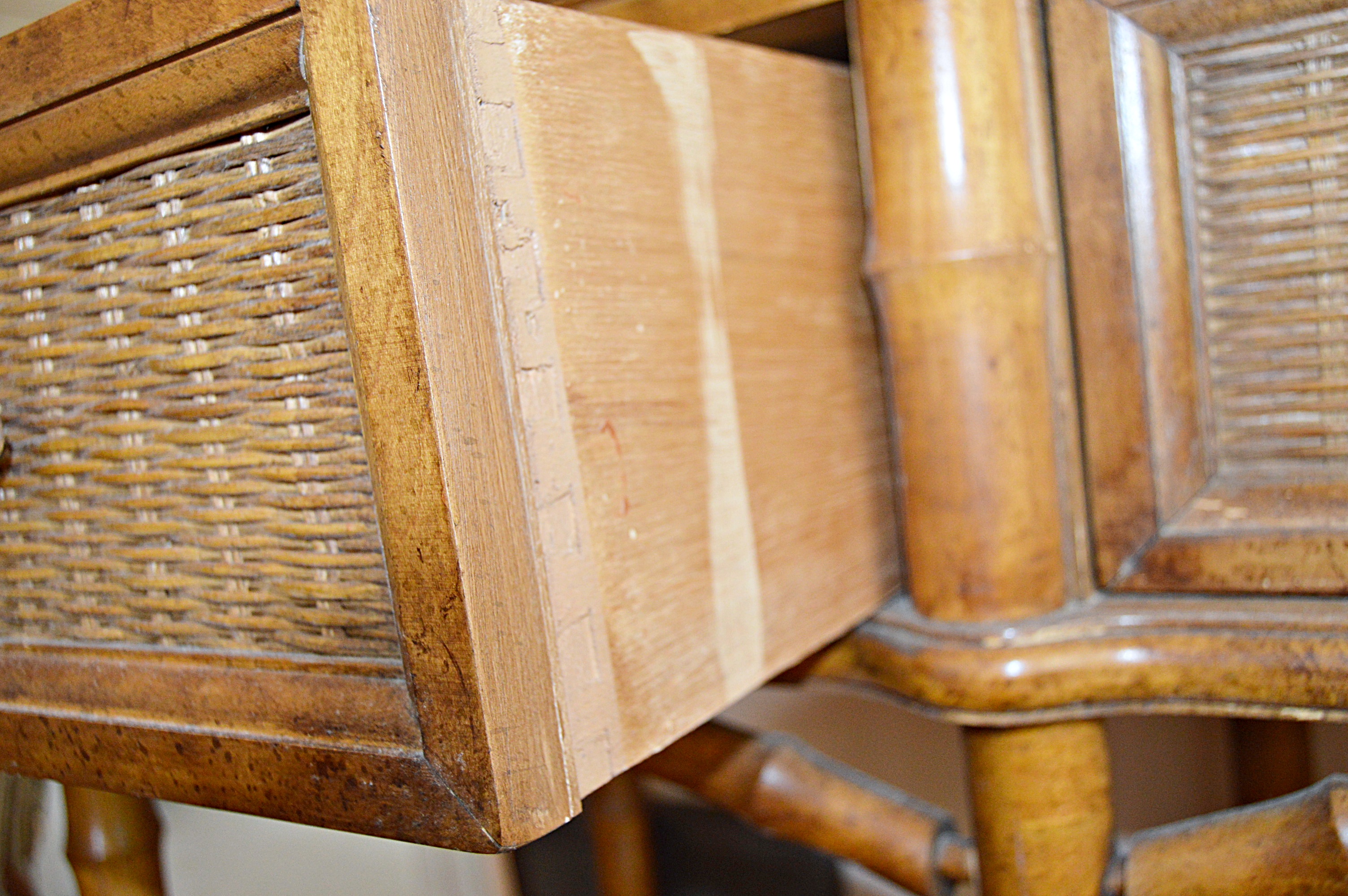 Mid Century American of Martinsville Bamboo and Wicker Buffet