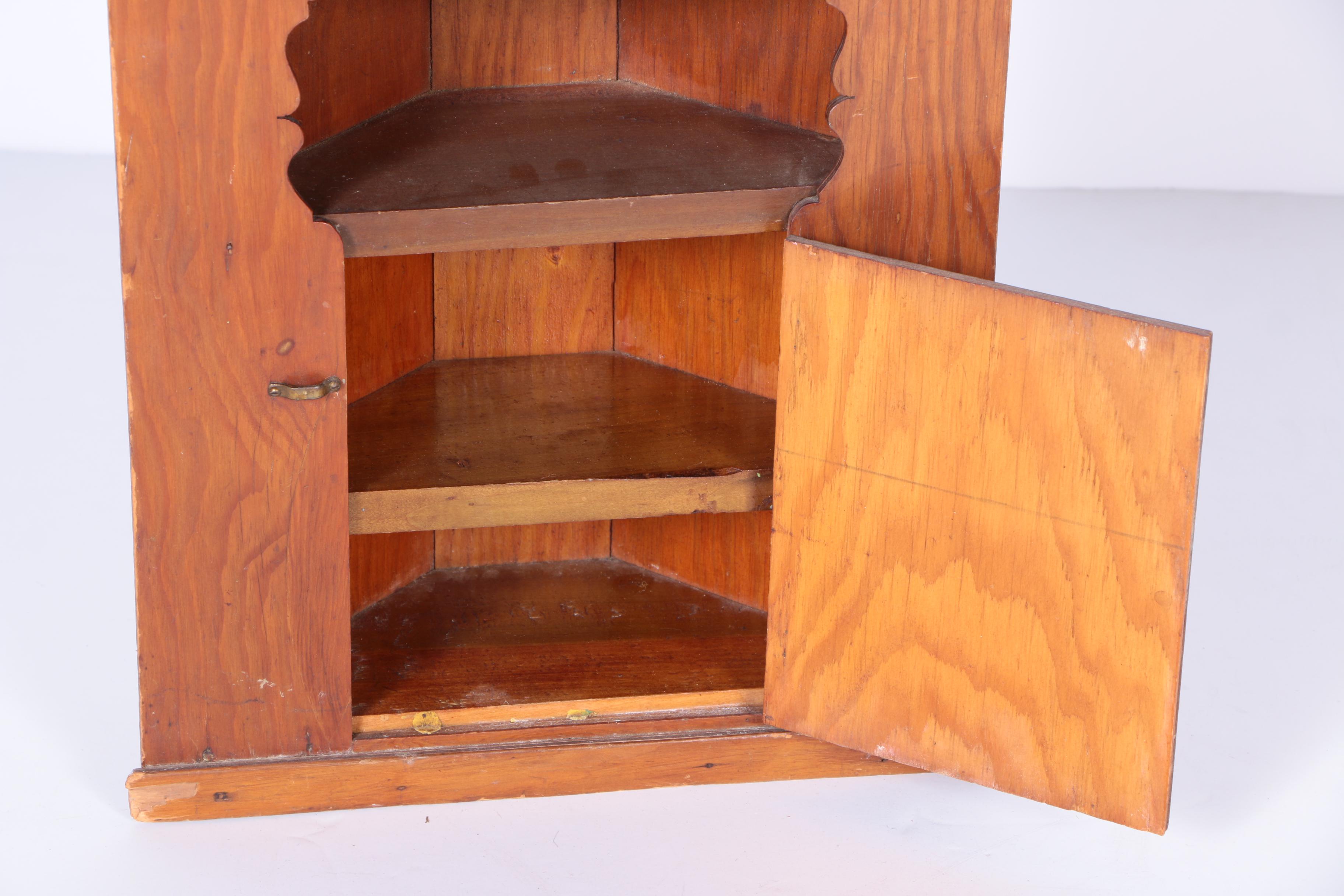 Vintage Pine Corner Cabinet