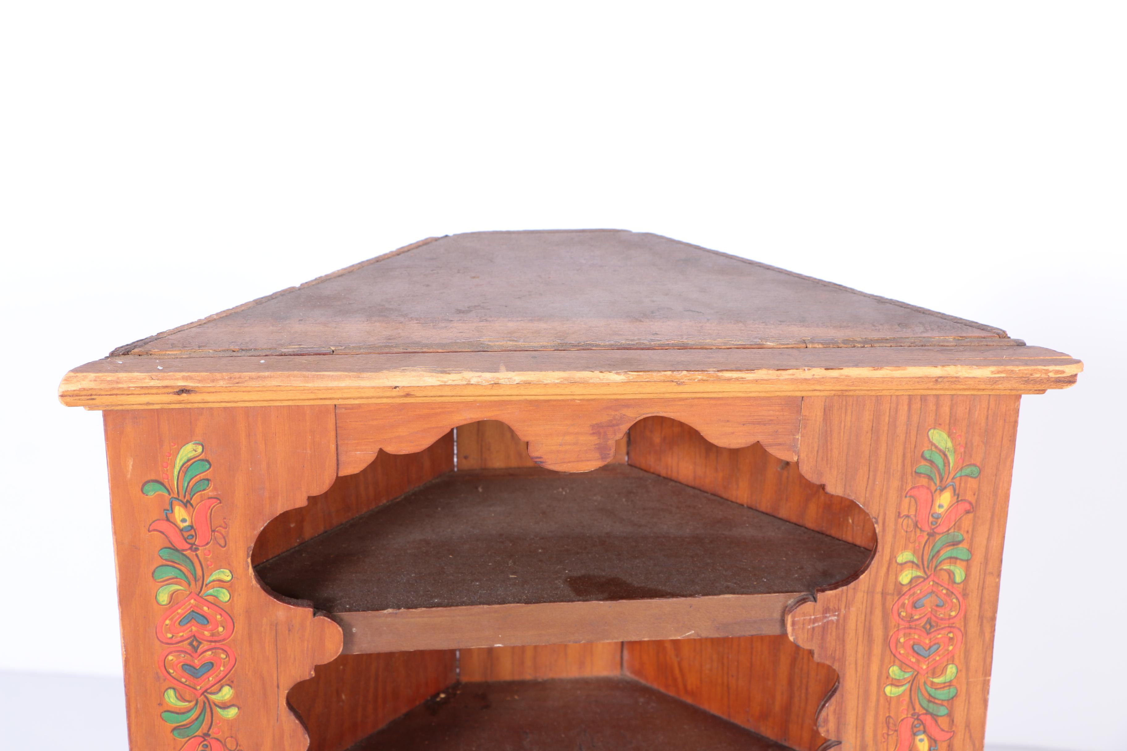 Vintage Pine Corner Cabinet