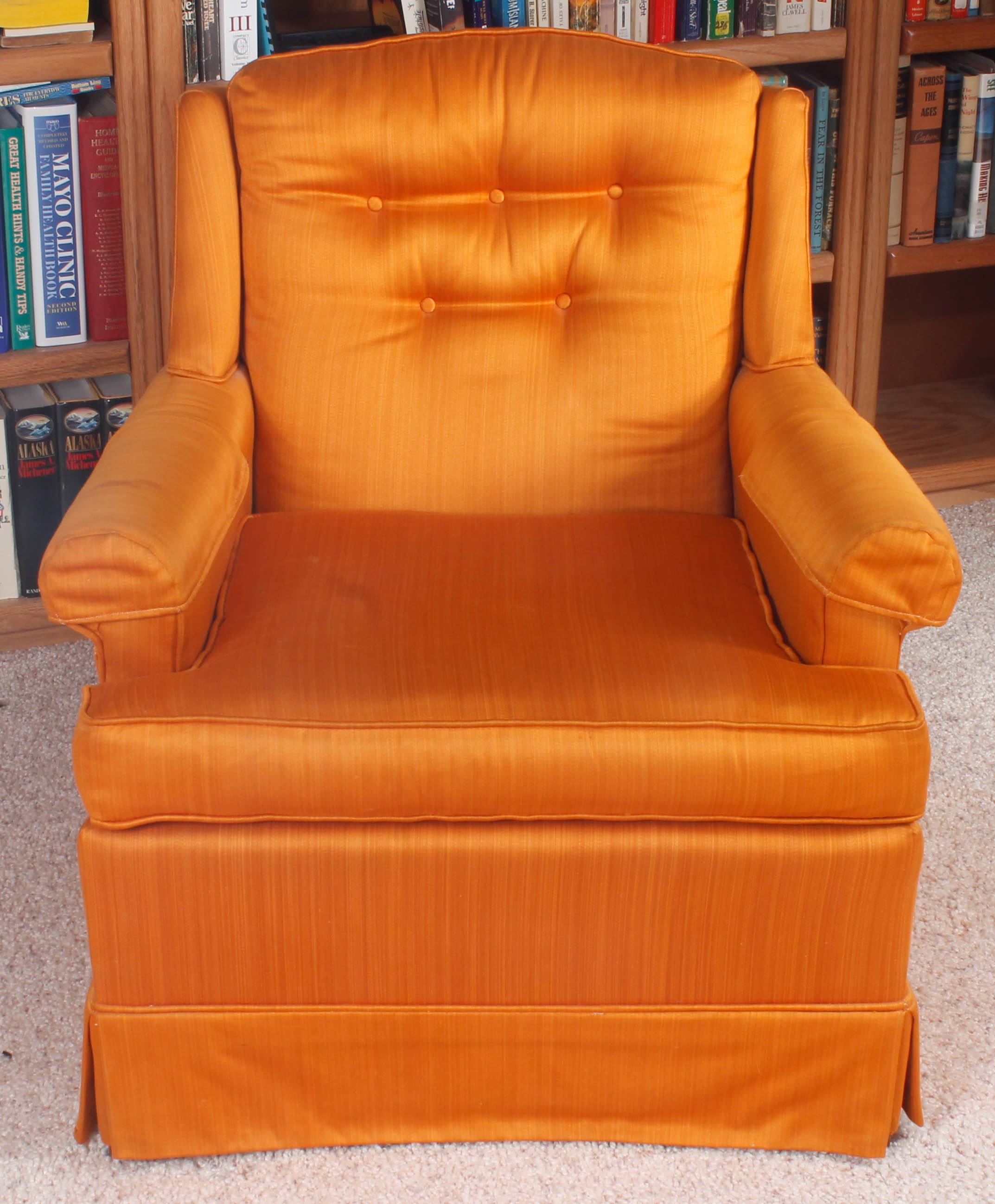 Vintage "Traditional Classics" Orange Armchair by Ethan Allen
