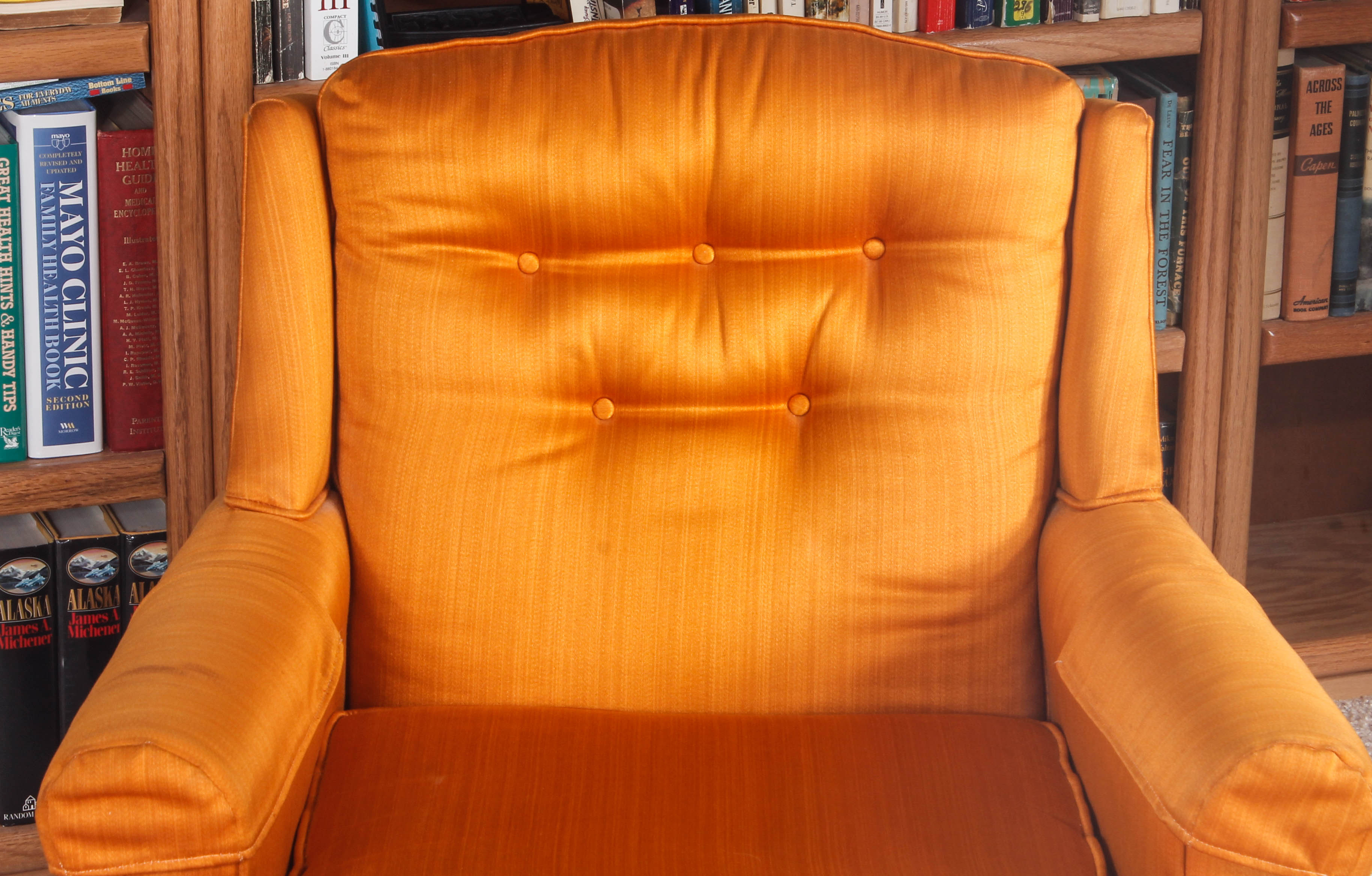 Vintage "Traditional Classics" Orange Armchair by Ethan Allen