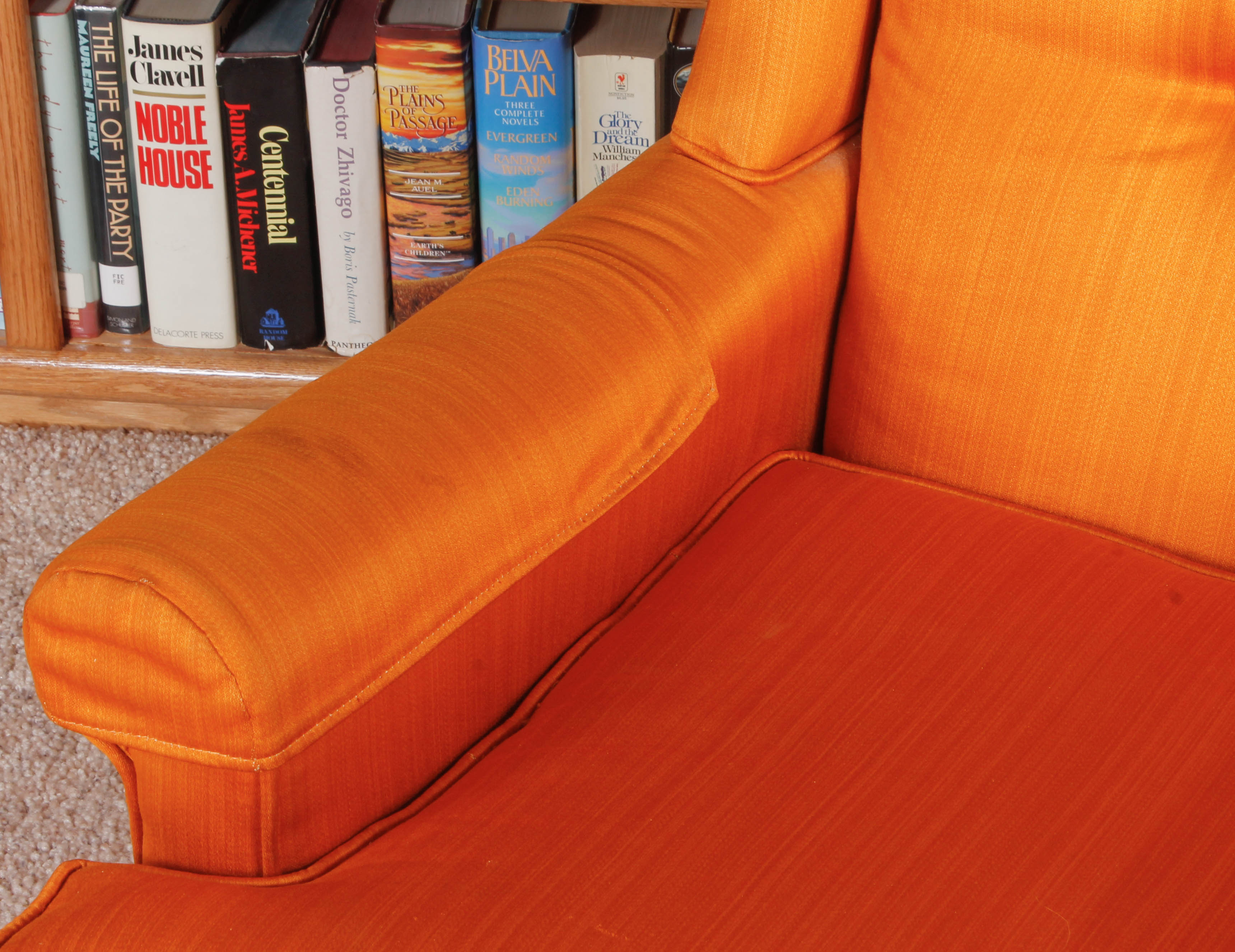 Vintage "Traditional Classics" Orange Armchair by Ethan Allen