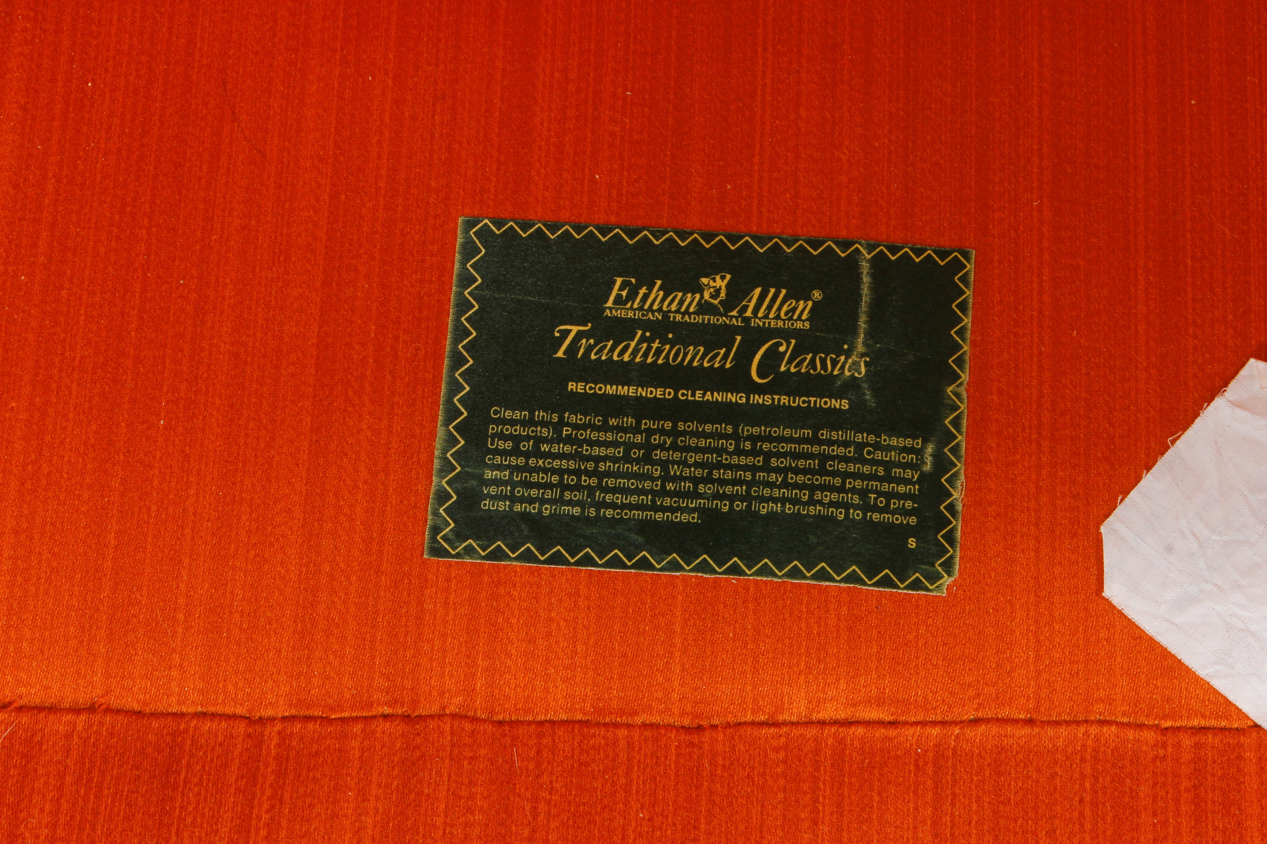 Vintage "Traditional Classics" Orange Armchair by Ethan Allen