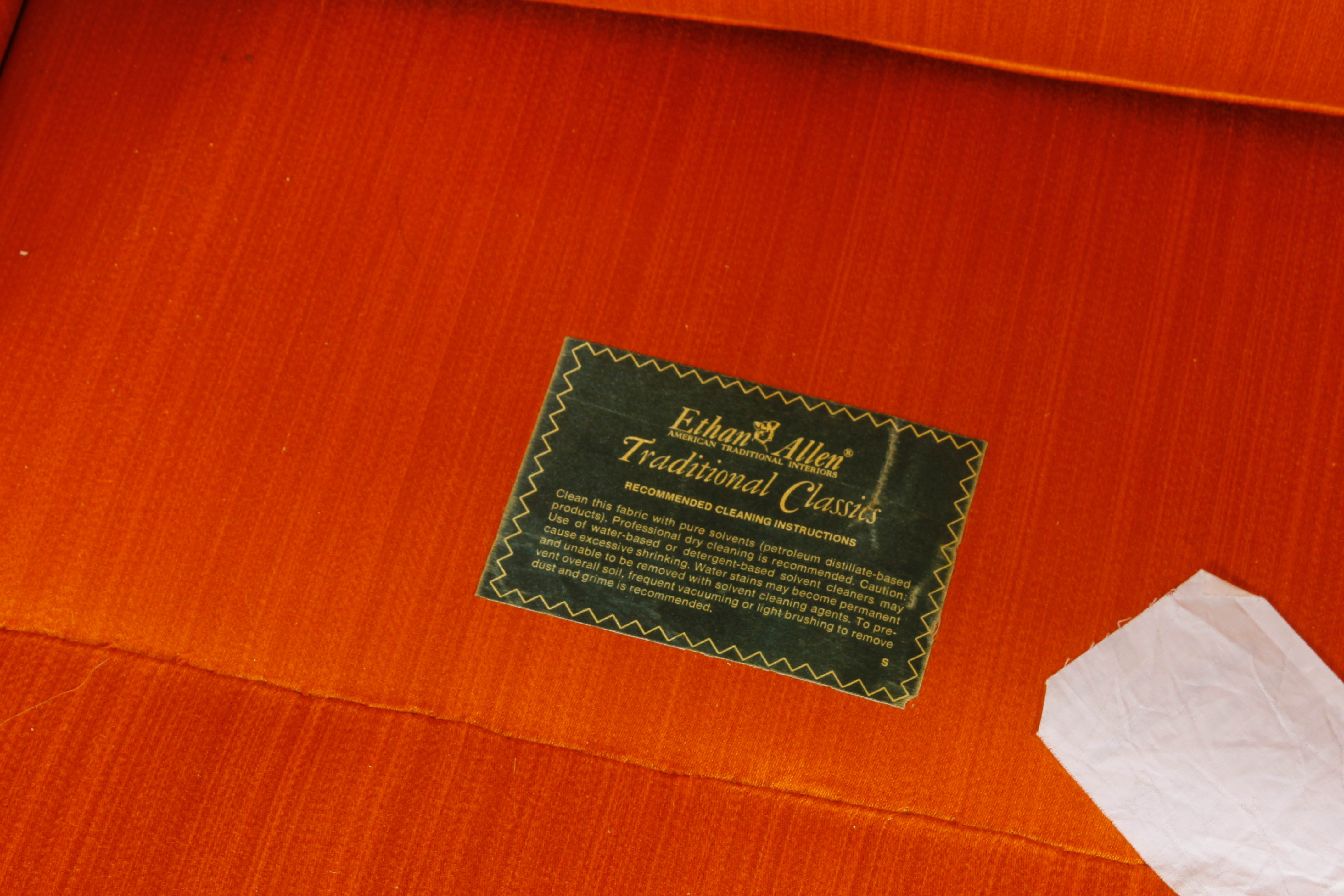 Vintage "Traditional Classics" Orange Armchair by Ethan Allen