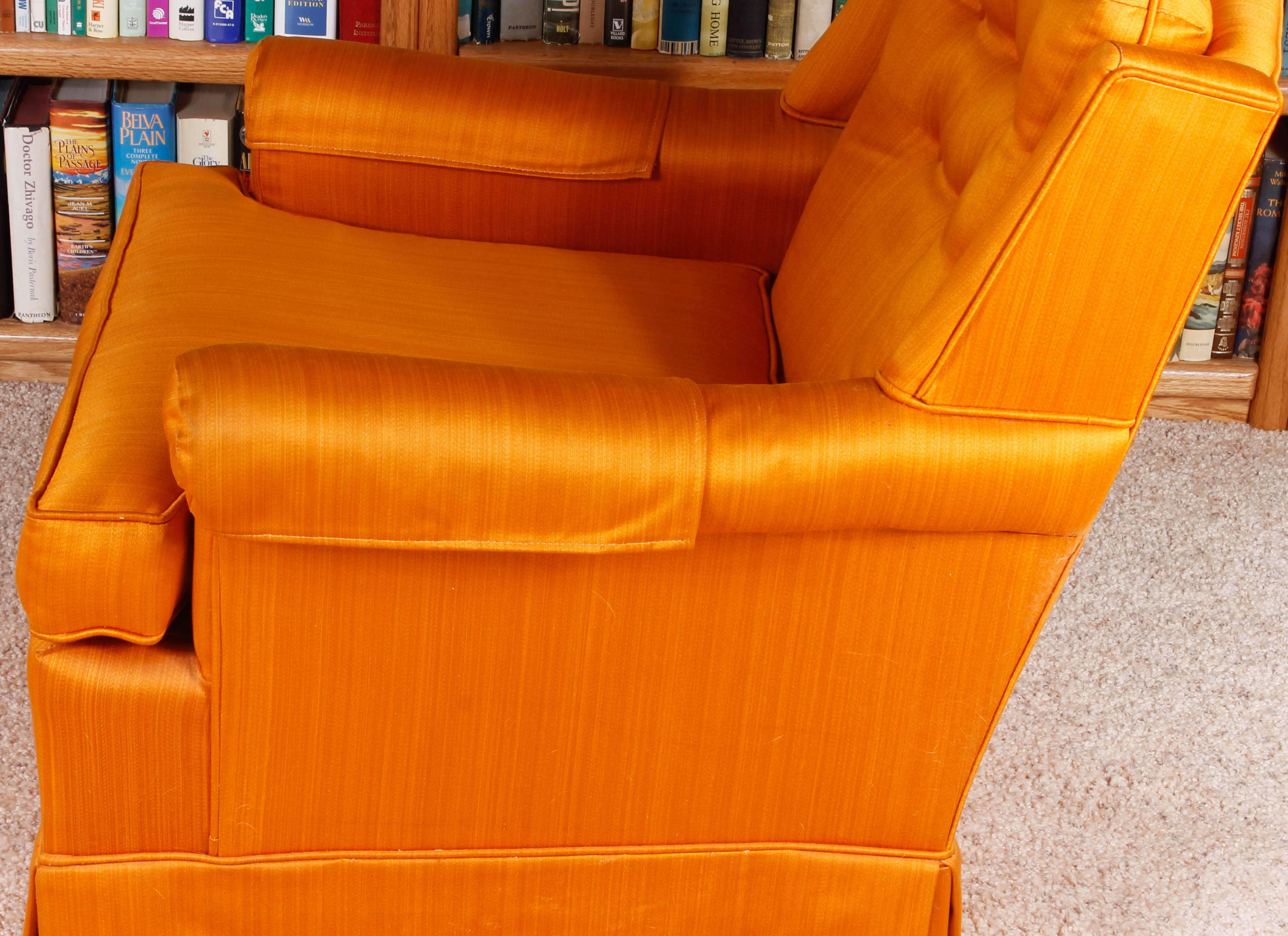 Vintage "Traditional Classics" Orange Armchair by Ethan Allen