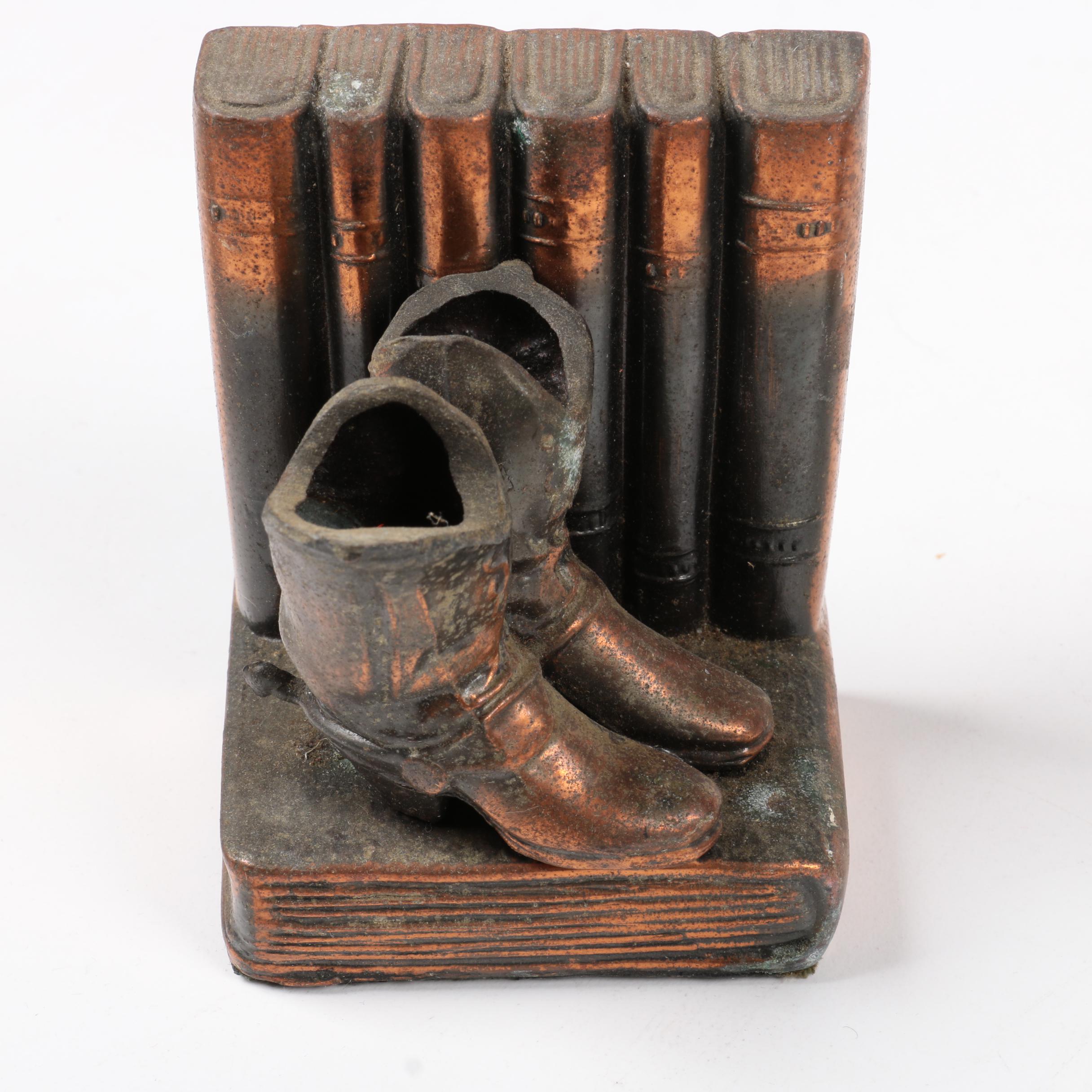 Two Pairs of Mid Century Brass Bookends