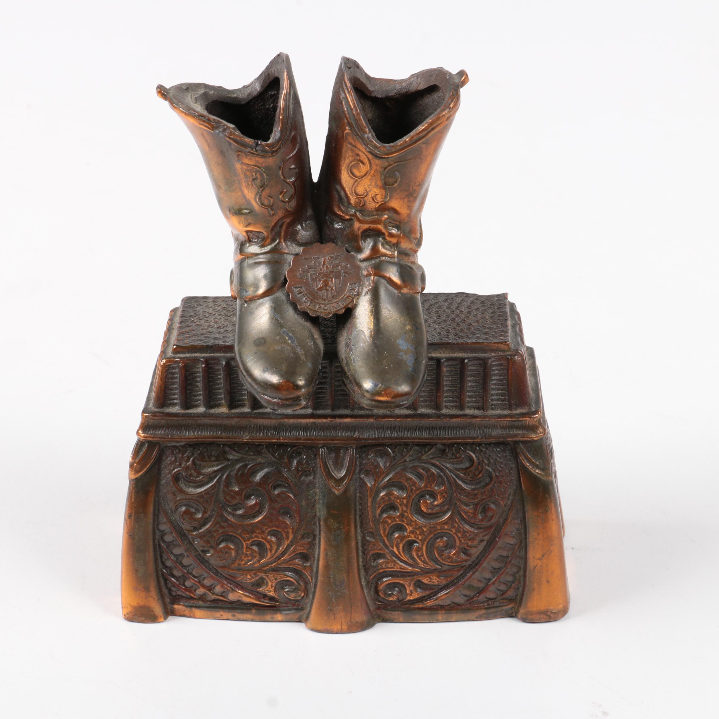 Two Pairs of Mid Century Brass Bookends