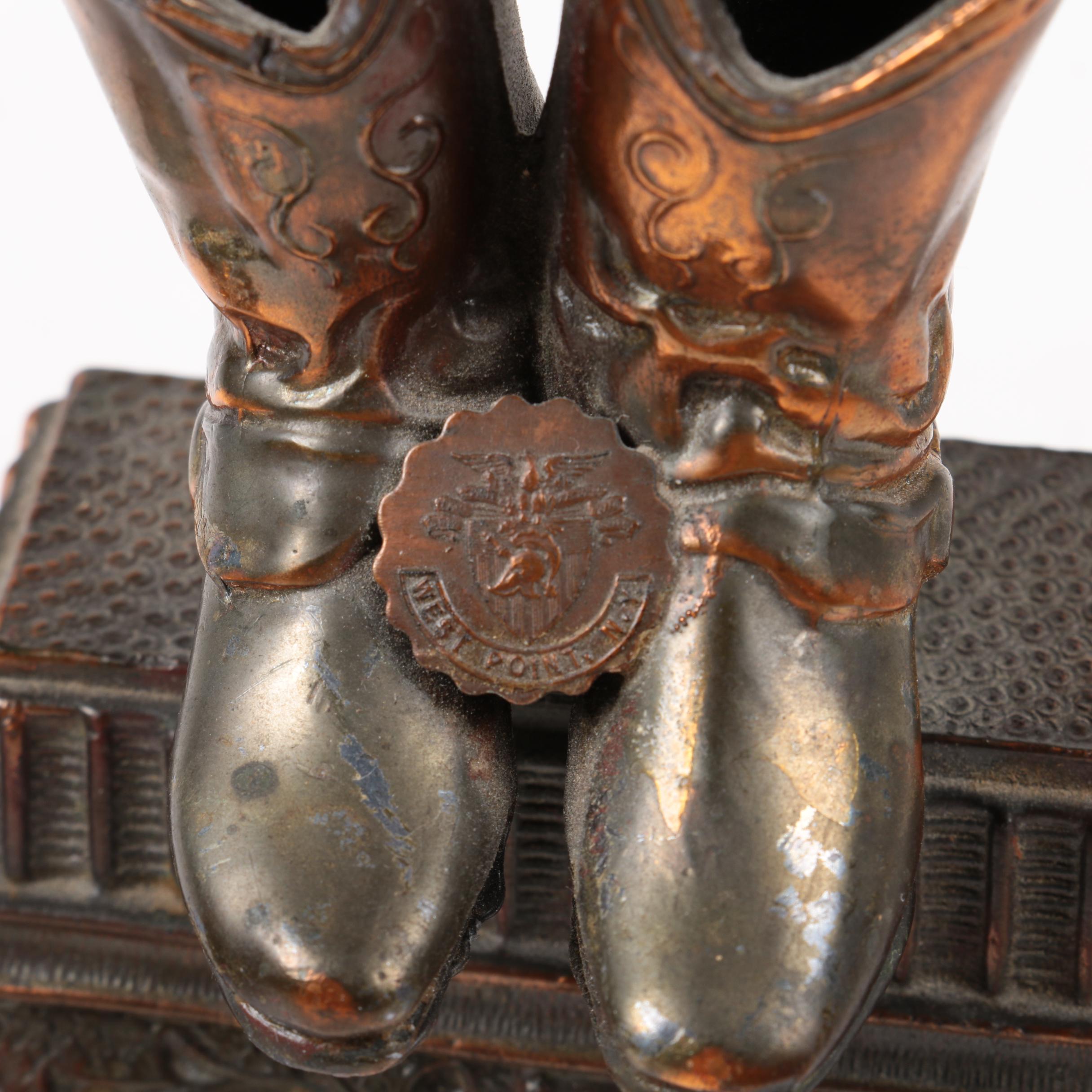 Two Pairs of Mid Century Brass Bookends