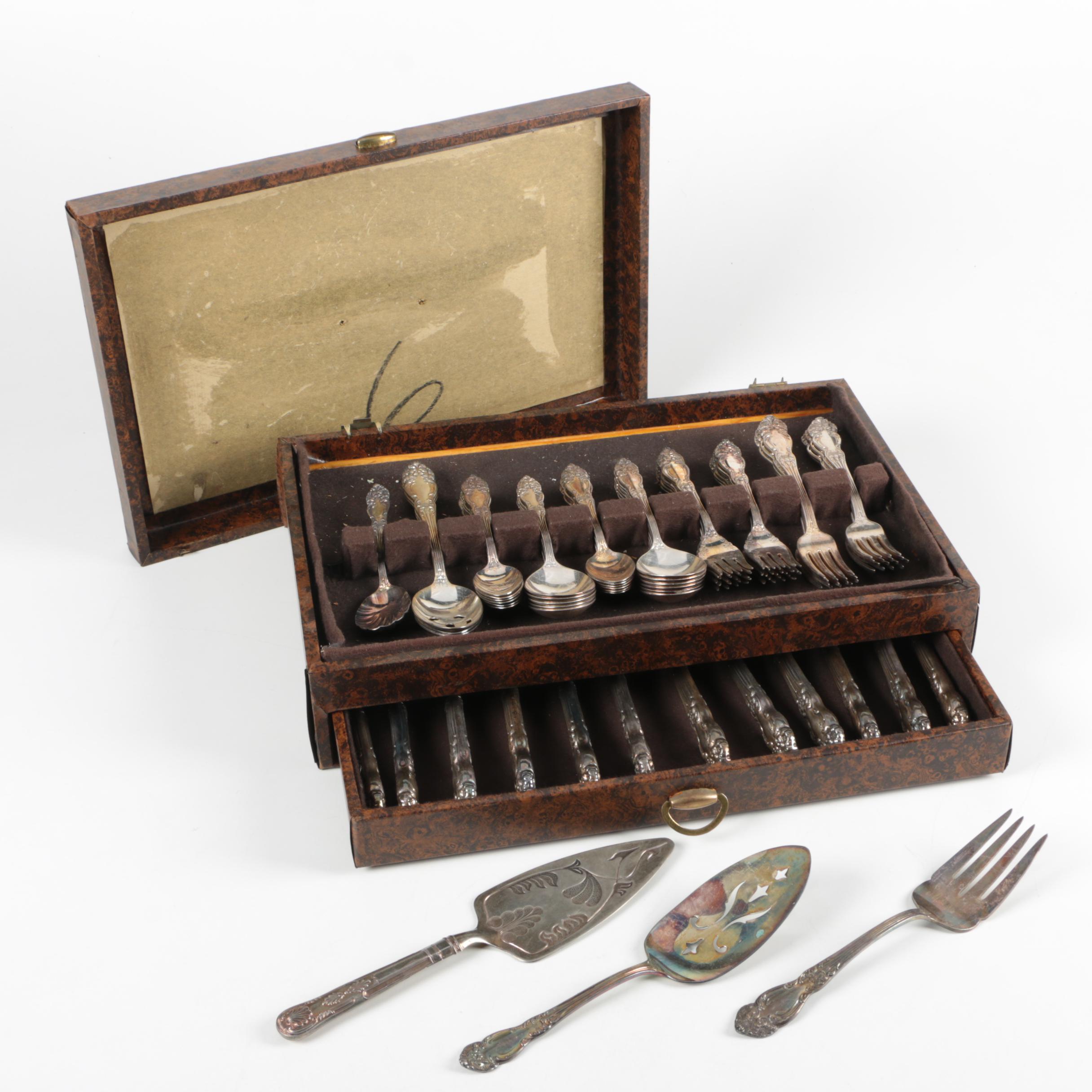 Reed & Barton "Tiger Lily/Festivity" Silver Plated Flatware Set