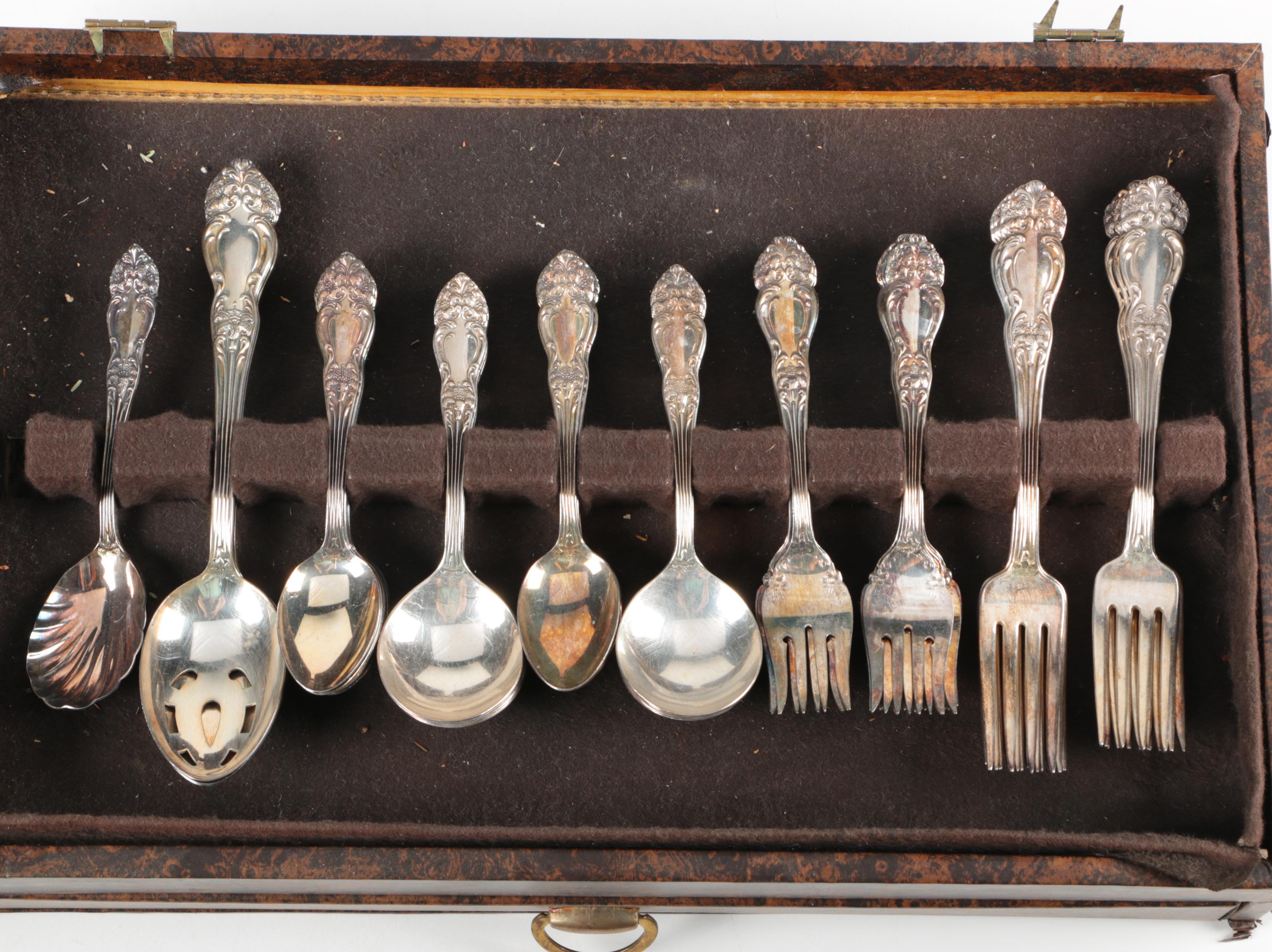 Reed & Barton "Tiger Lily/Festivity" Silver Plated Flatware Set