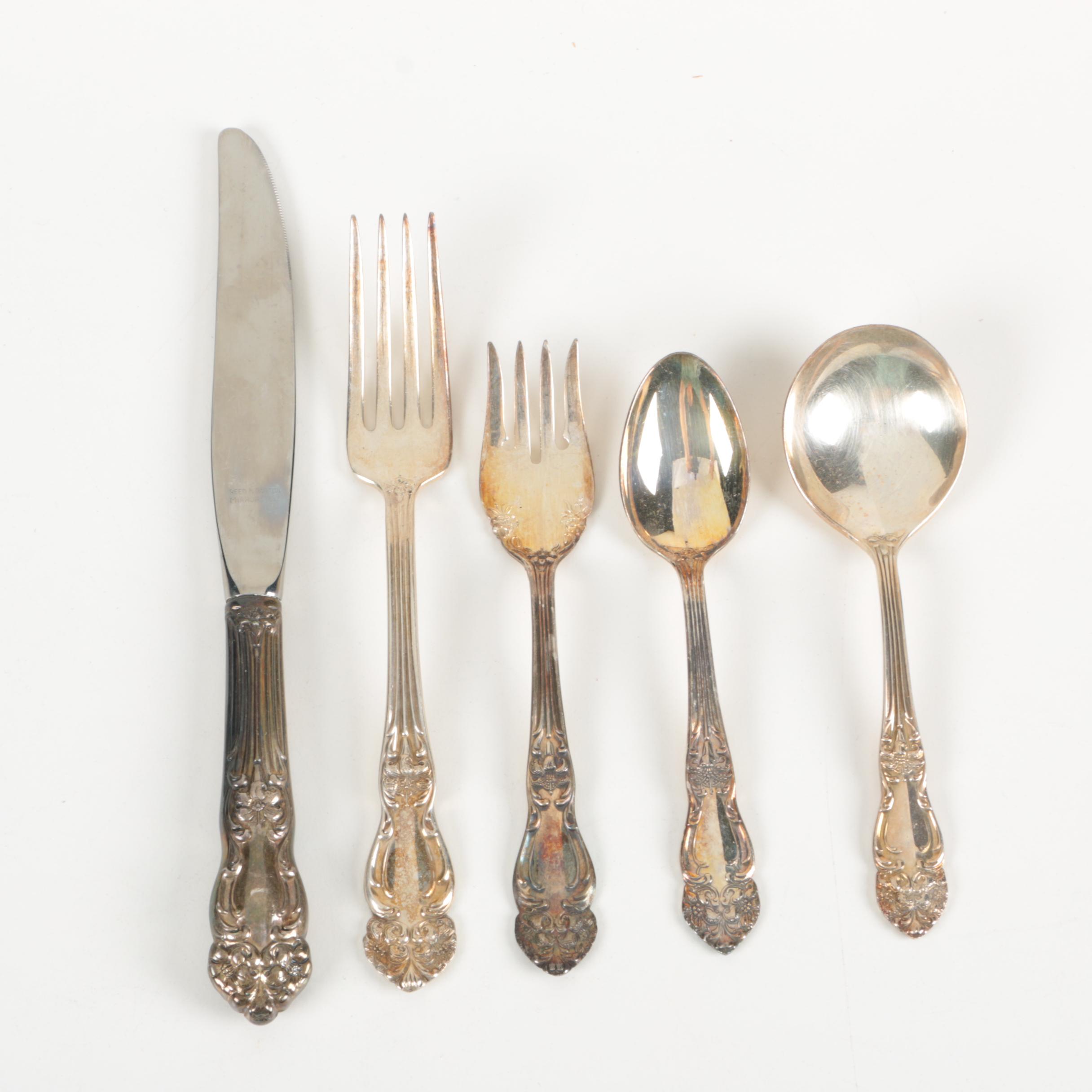 Reed & Barton "Tiger Lily/Festivity" Silver Plated Flatware Set