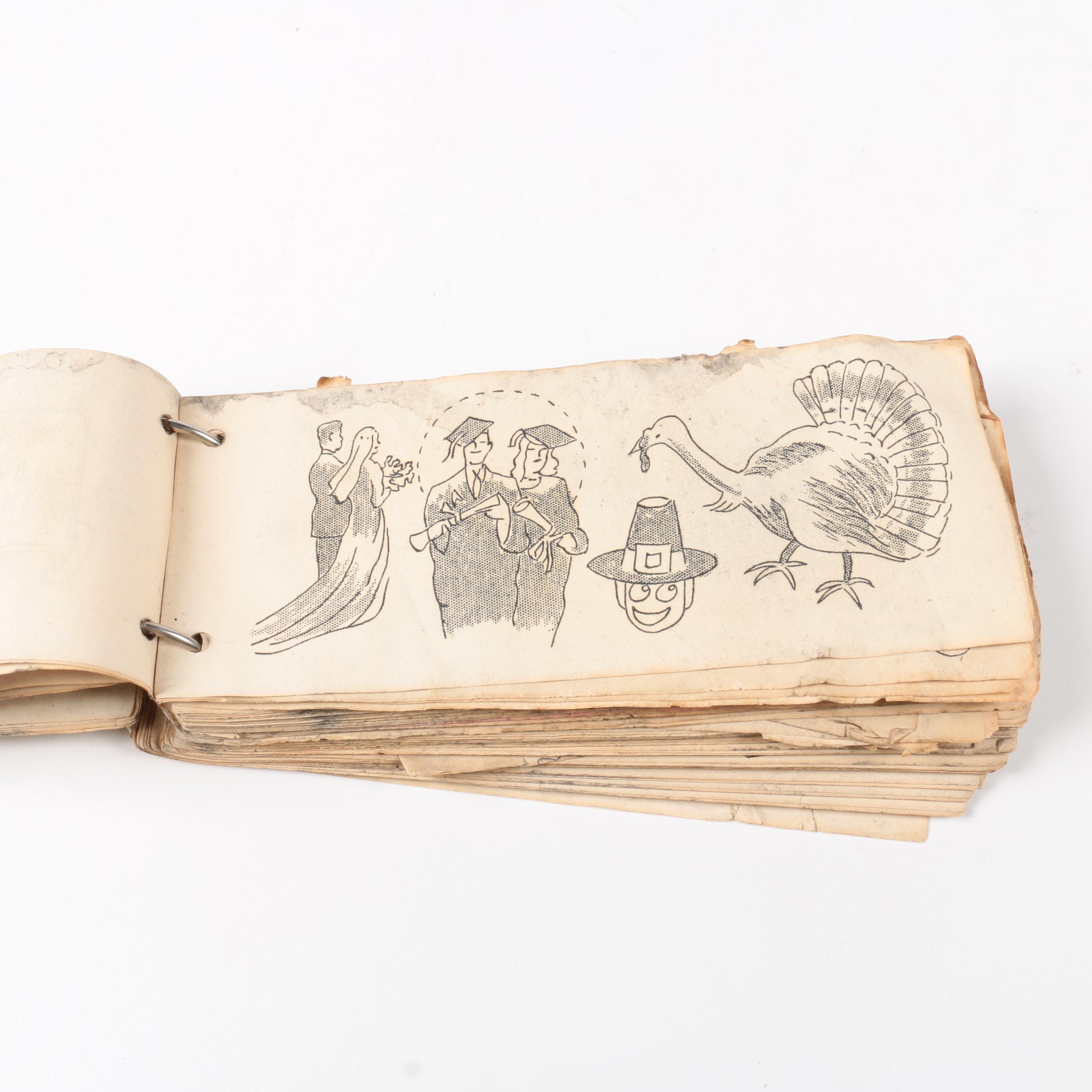 Vintage Flip Art Book