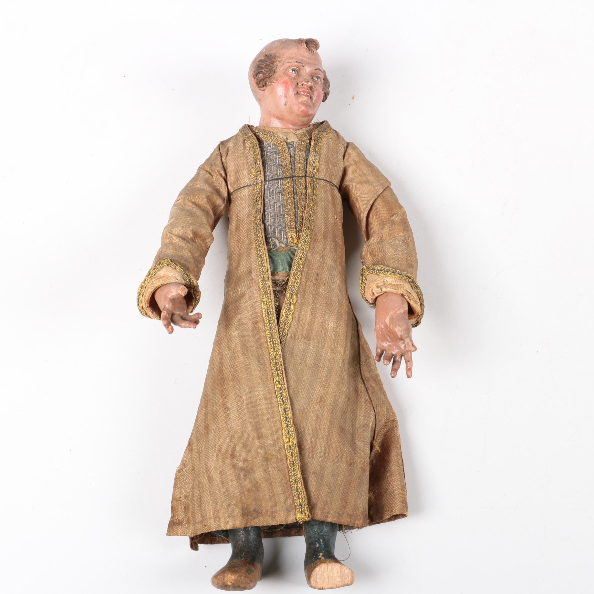 Antique Presepio Style Male Crèche Figurine