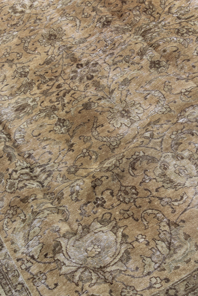 Hand-Knotted Antique Persian Tabriz Rug