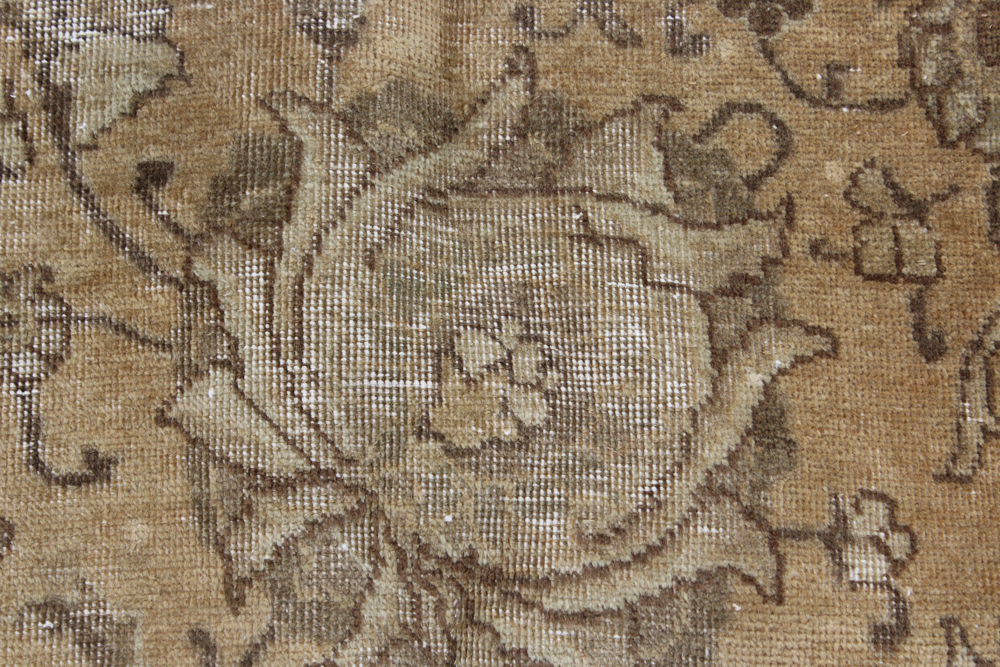 Hand-Knotted Antique Persian Tabriz Rug