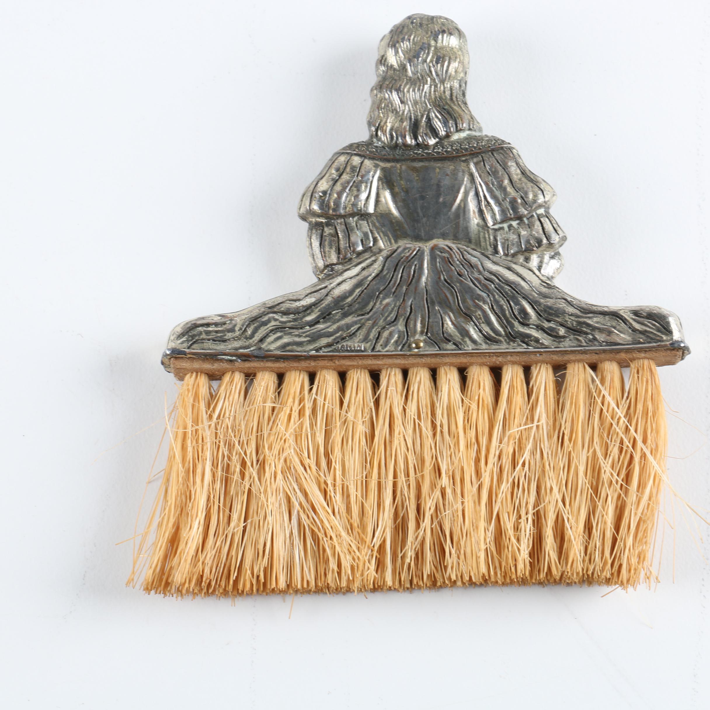 Vintage Silver Plate Crinoline Lady Crumb Brush