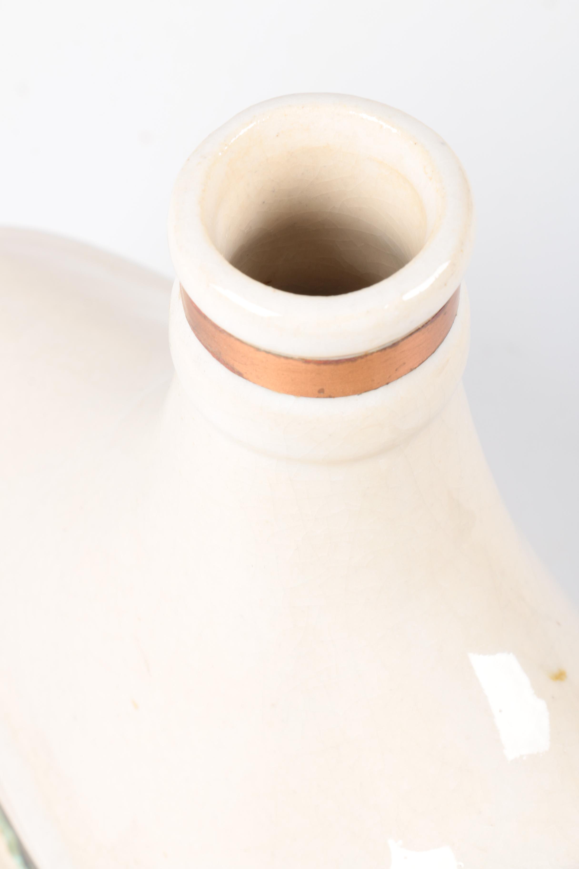 Ceramic and Copper Vase