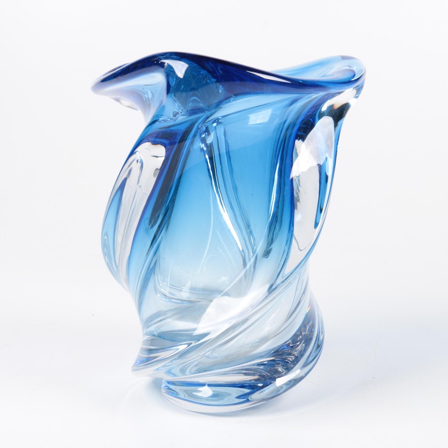 Blown Crystal Vase