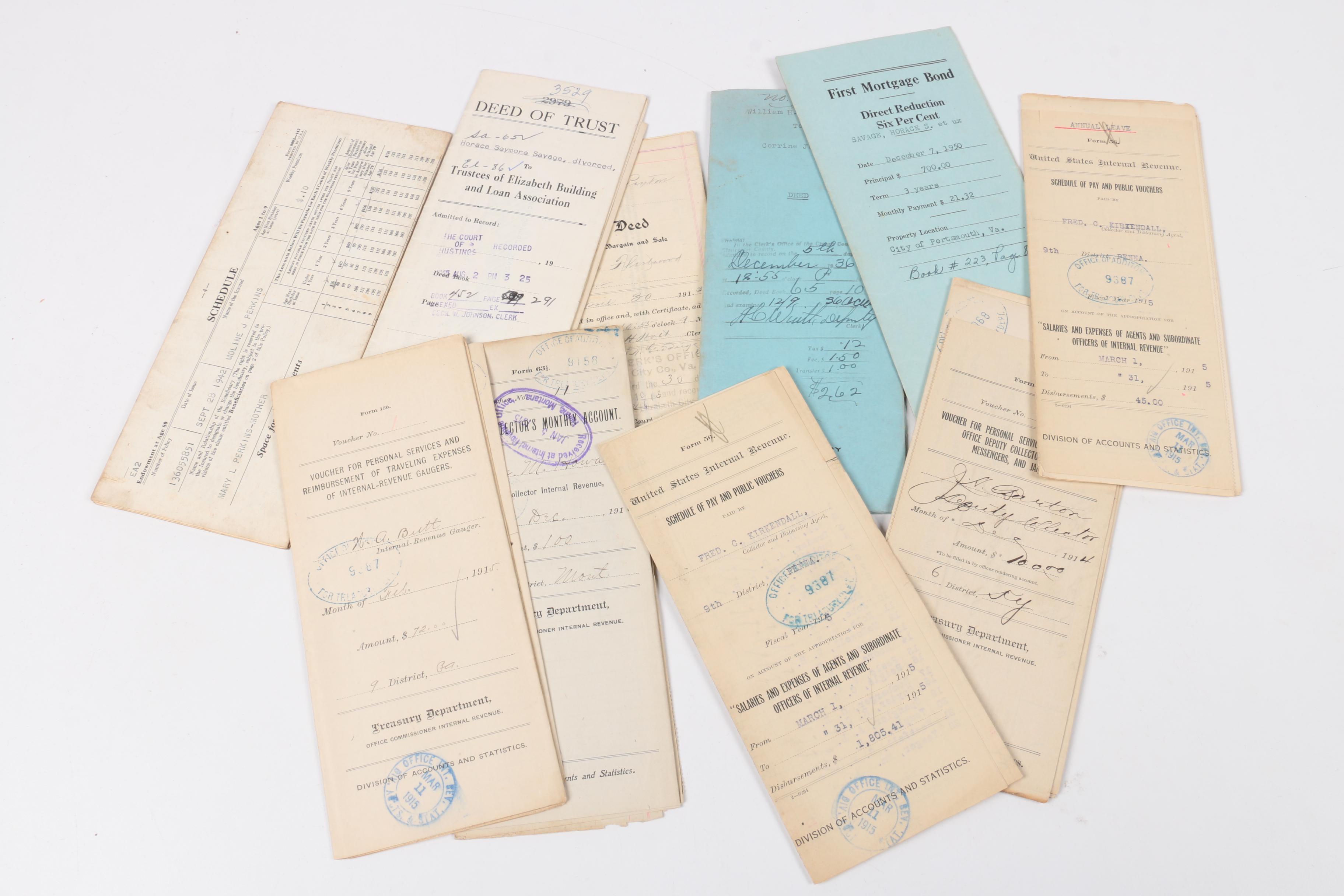 Antique and Vintage Personal Documents And Ephemera Including WWII Ration Books