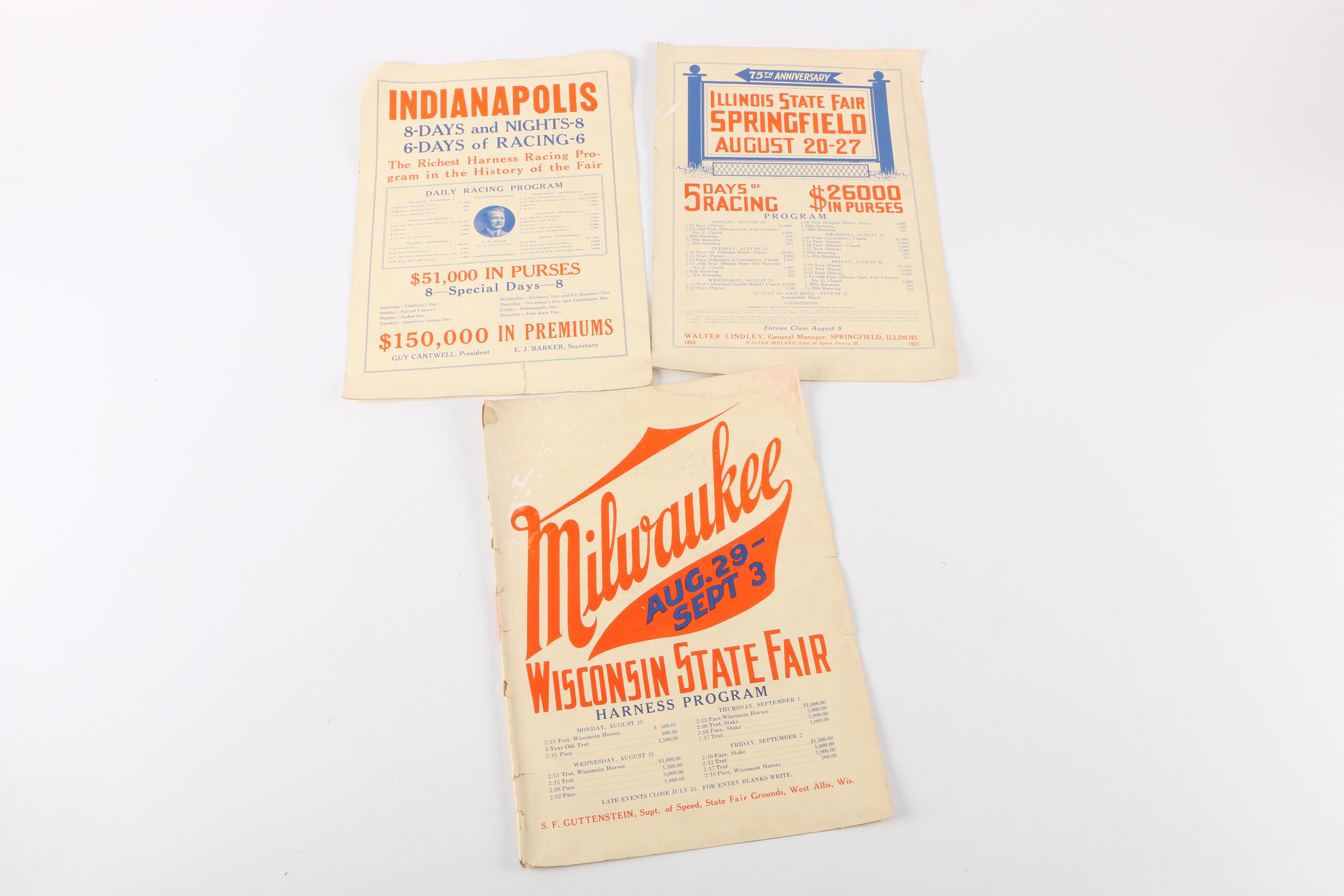 Vintage Horse Racing Programs