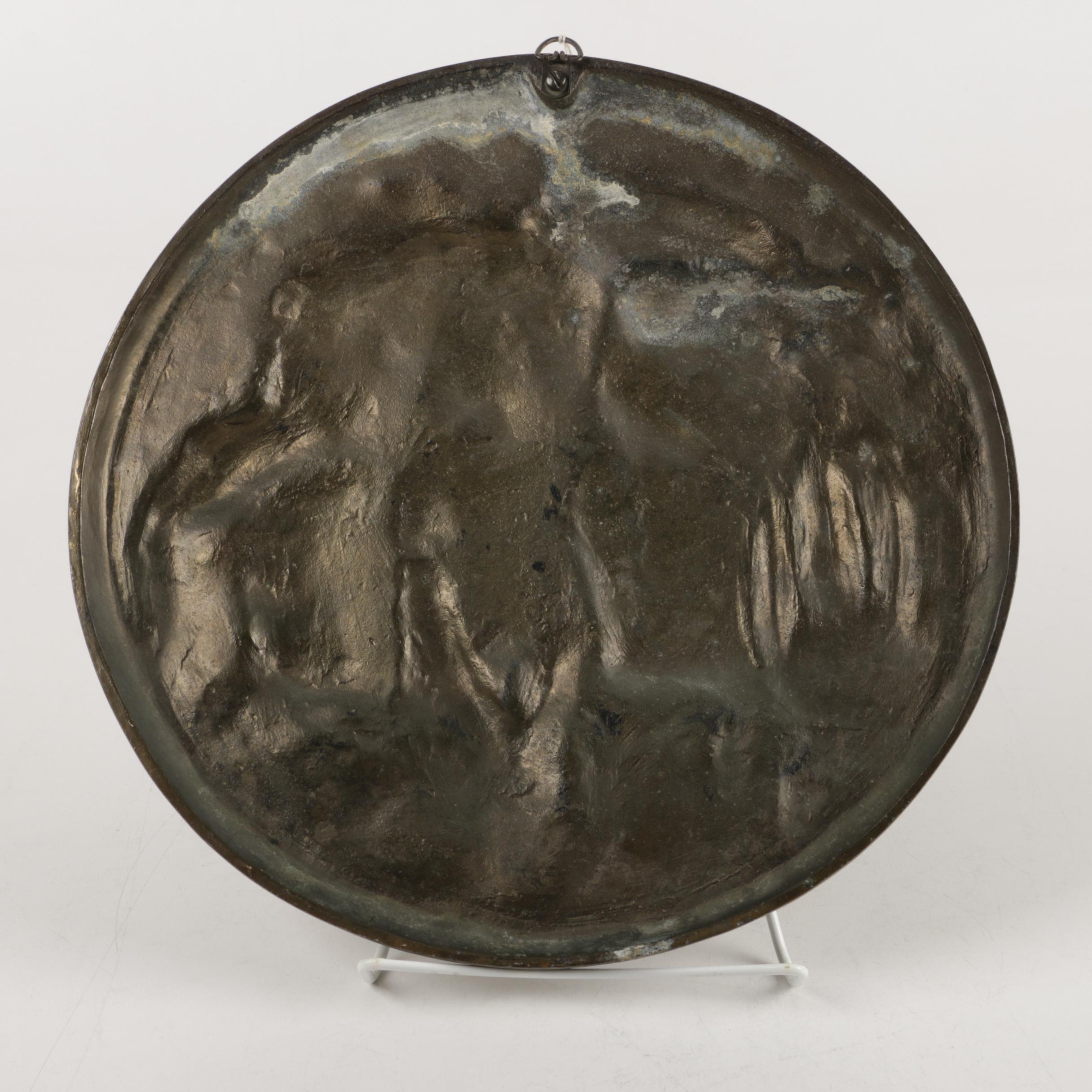 Brass Relief Wall Hanging "See no Evil, Hear no Evil, Speak no Evil"