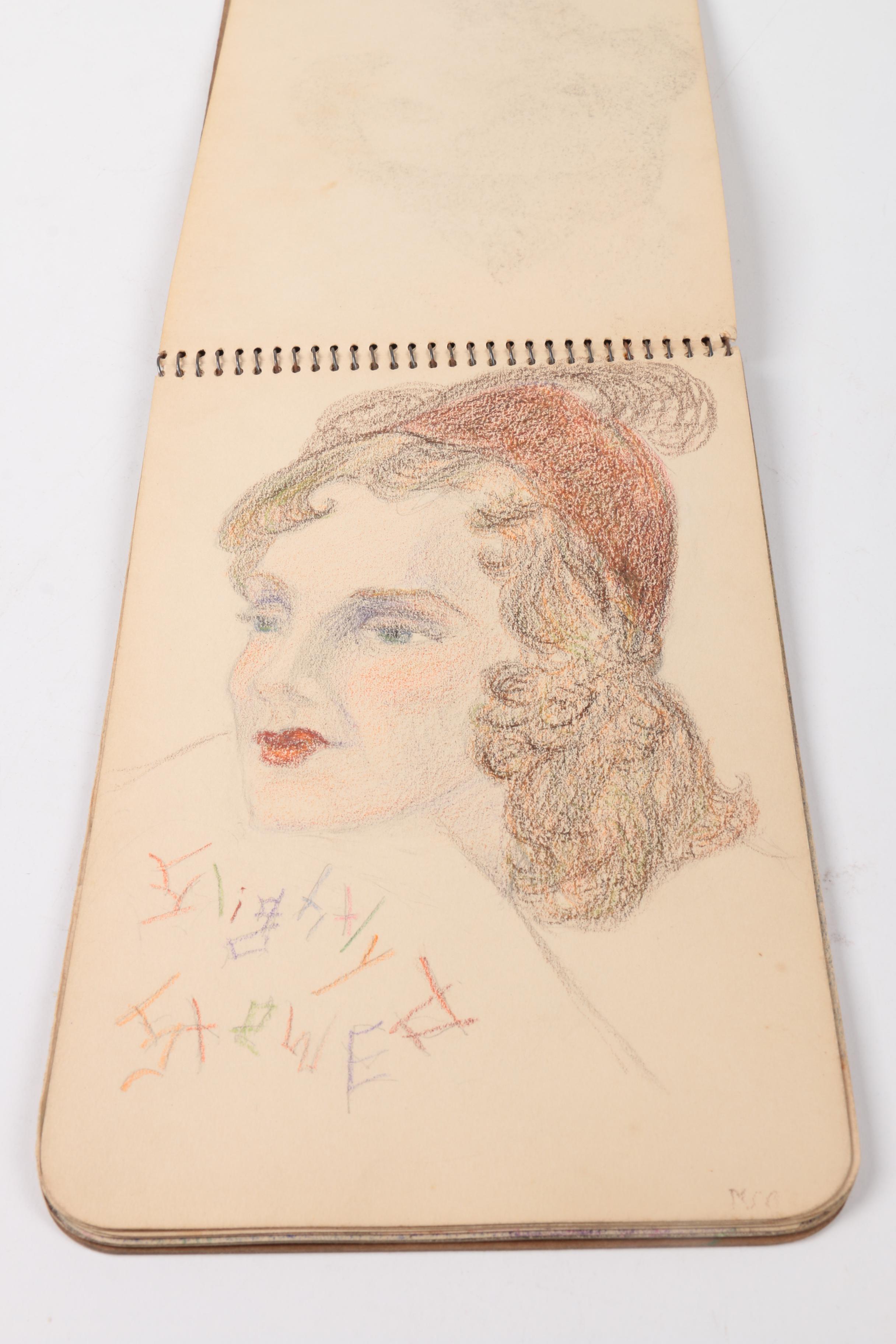 Vintage Collection of Artists' Sketchbooks and Loose Drawings on Paper
