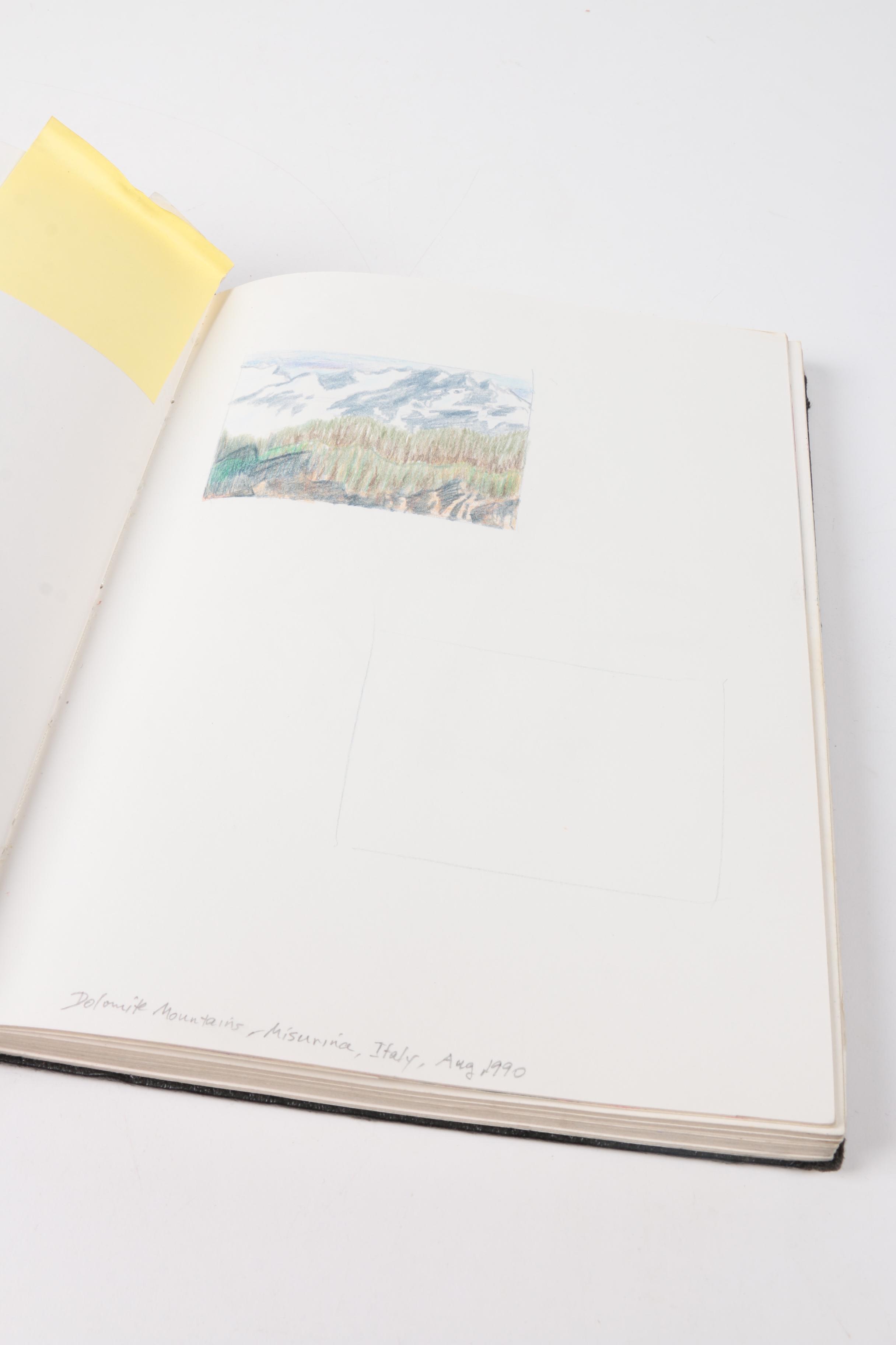 Vintage Collection of Artists' Sketchbooks and Loose Drawings on Paper