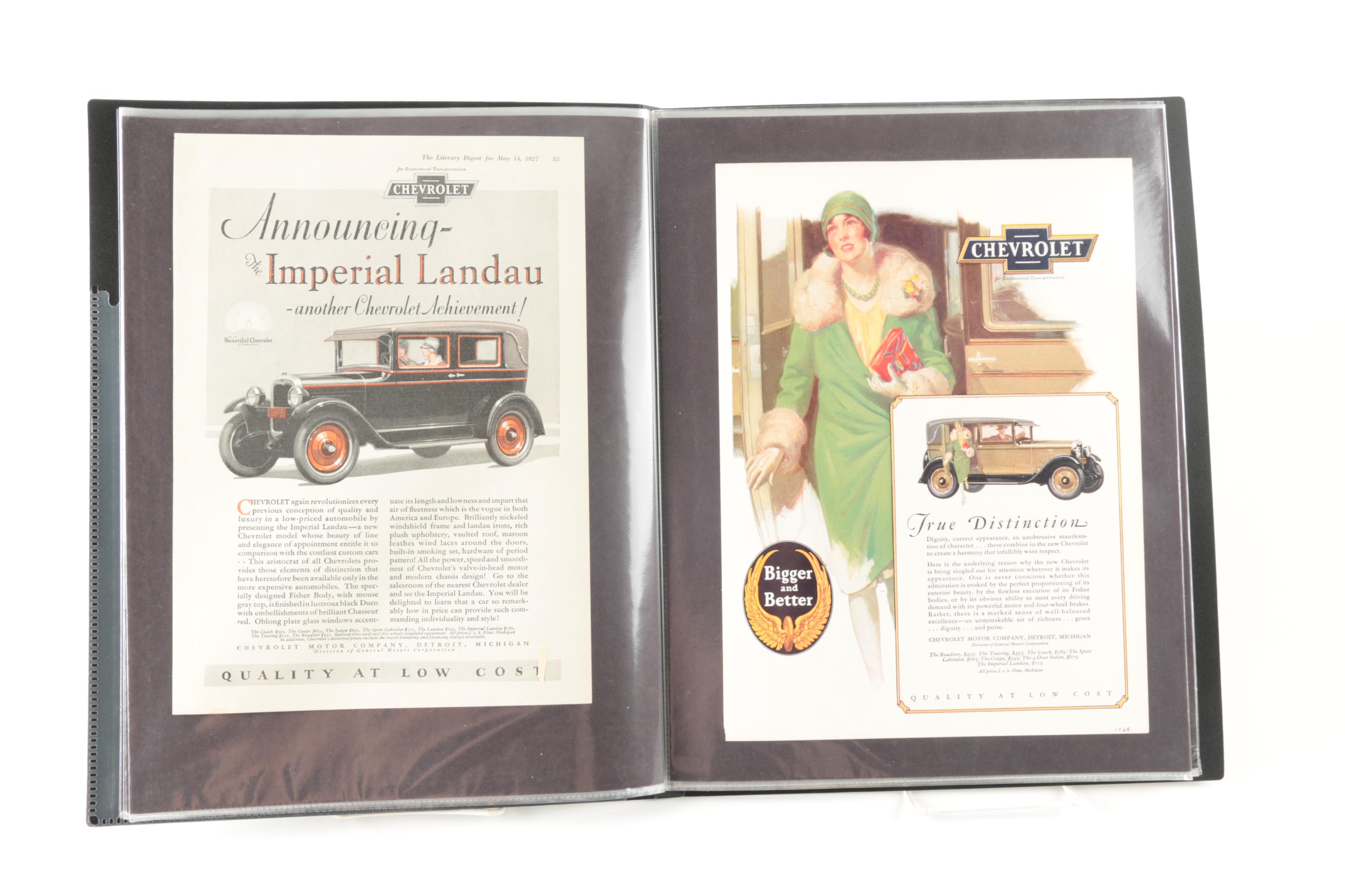 Portfolio of Vintage Chevrolet Advertisements