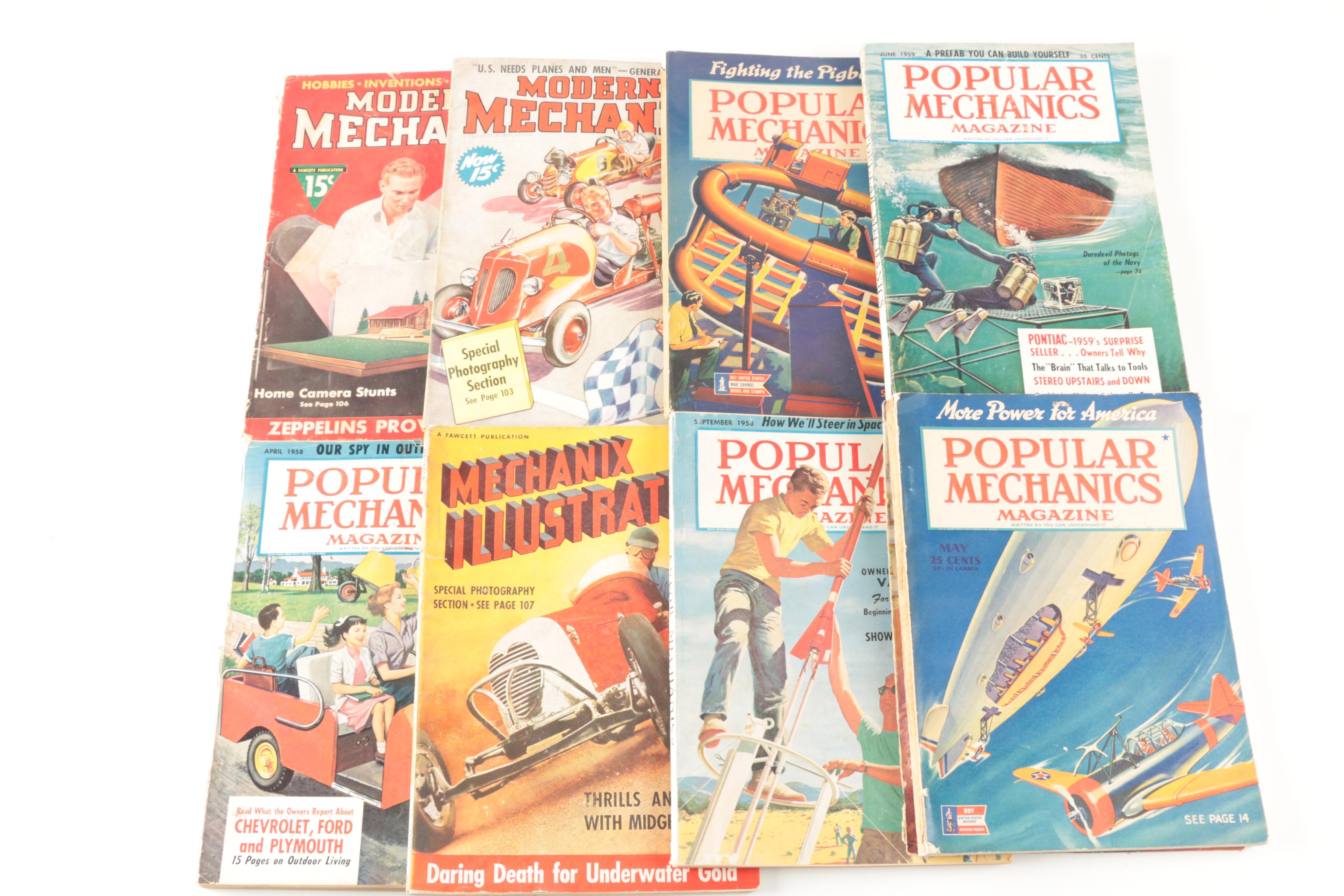 Collection of "Popular Mechanics" and "Modern Mechanix" Magazines