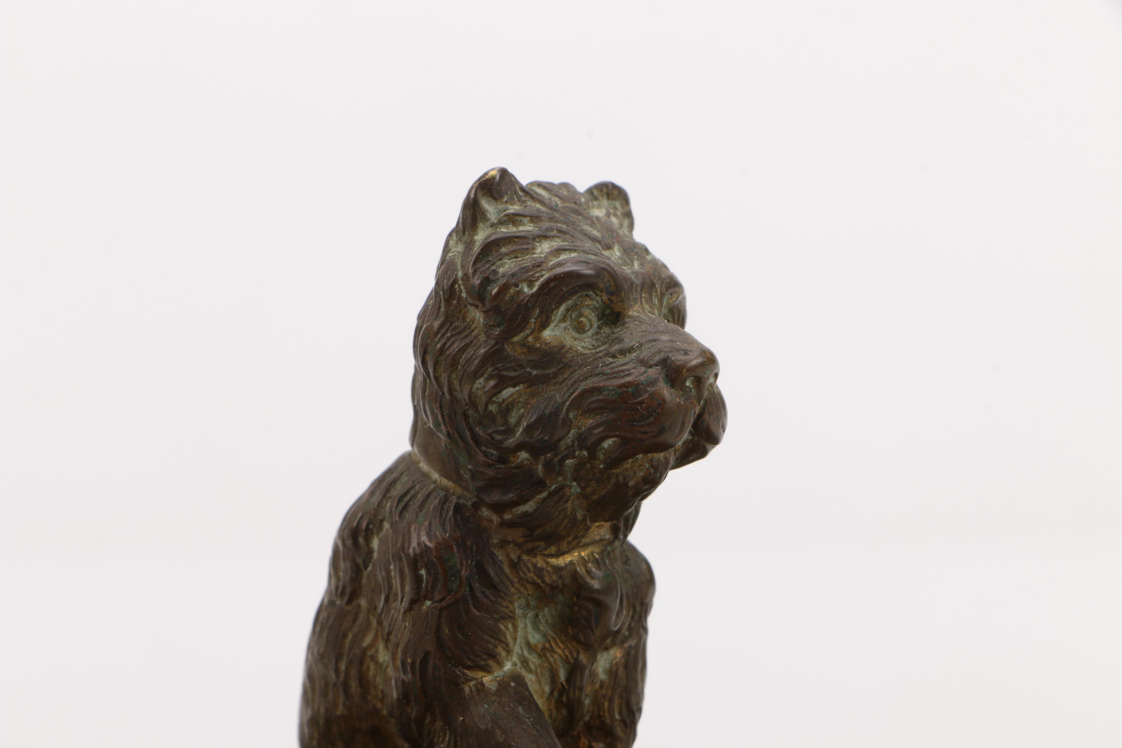 Brass Pedestal Bowl and Figural Handled Ash Receiver