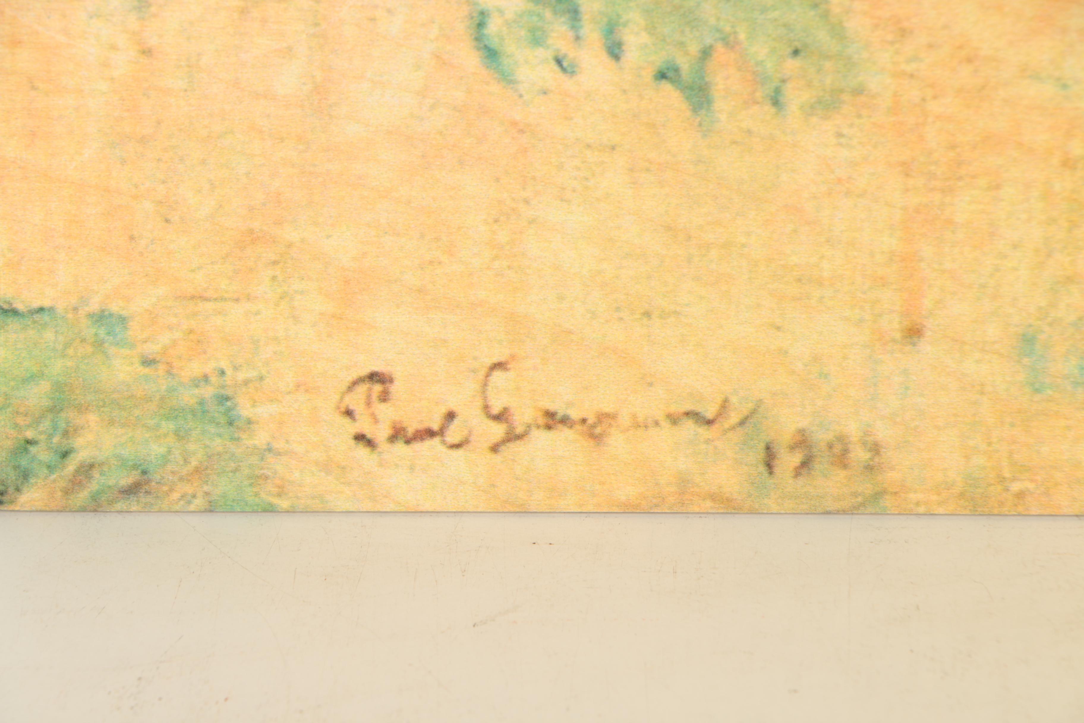 Giclee on Wooden Panel After Paul Gauguin's "Horsemen on the Beach"