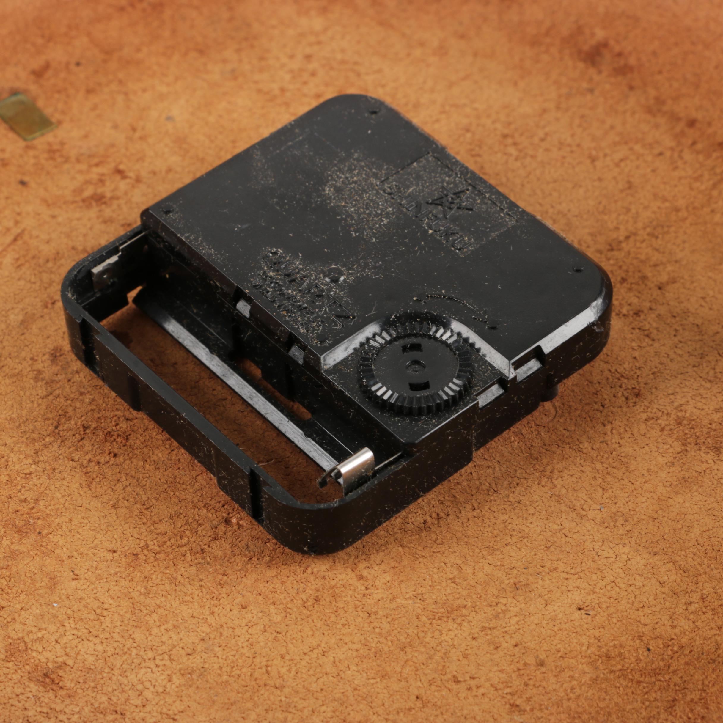 Vintage Brown Leather Wall Clock