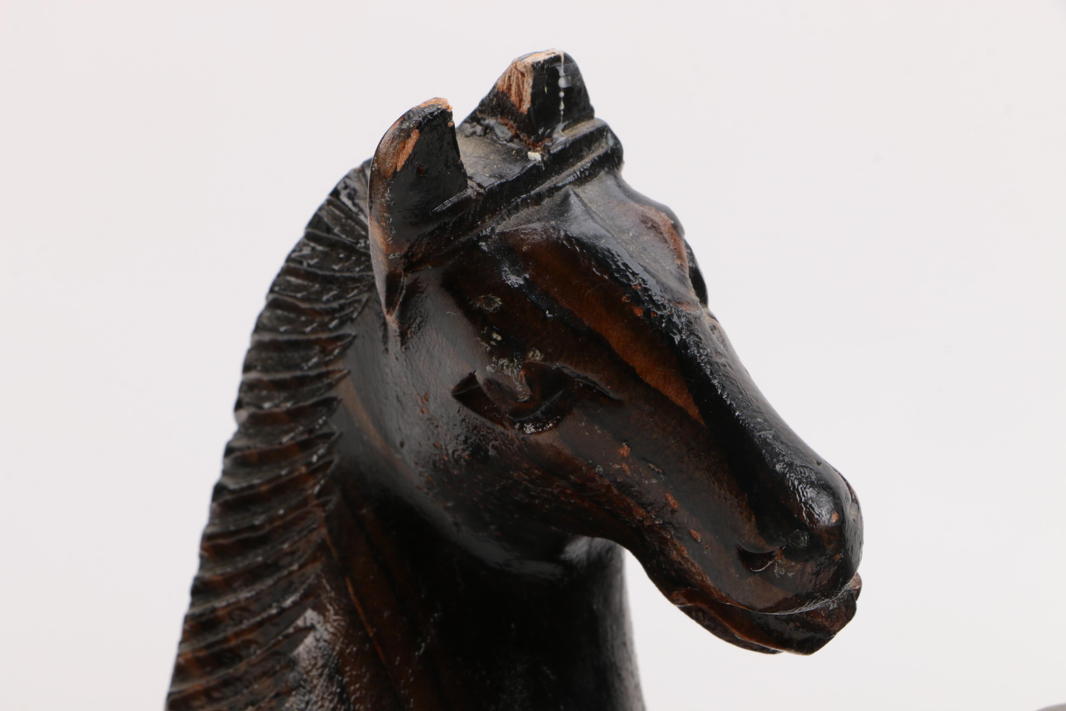 Carved Wood Horses Decor From the Philippines
