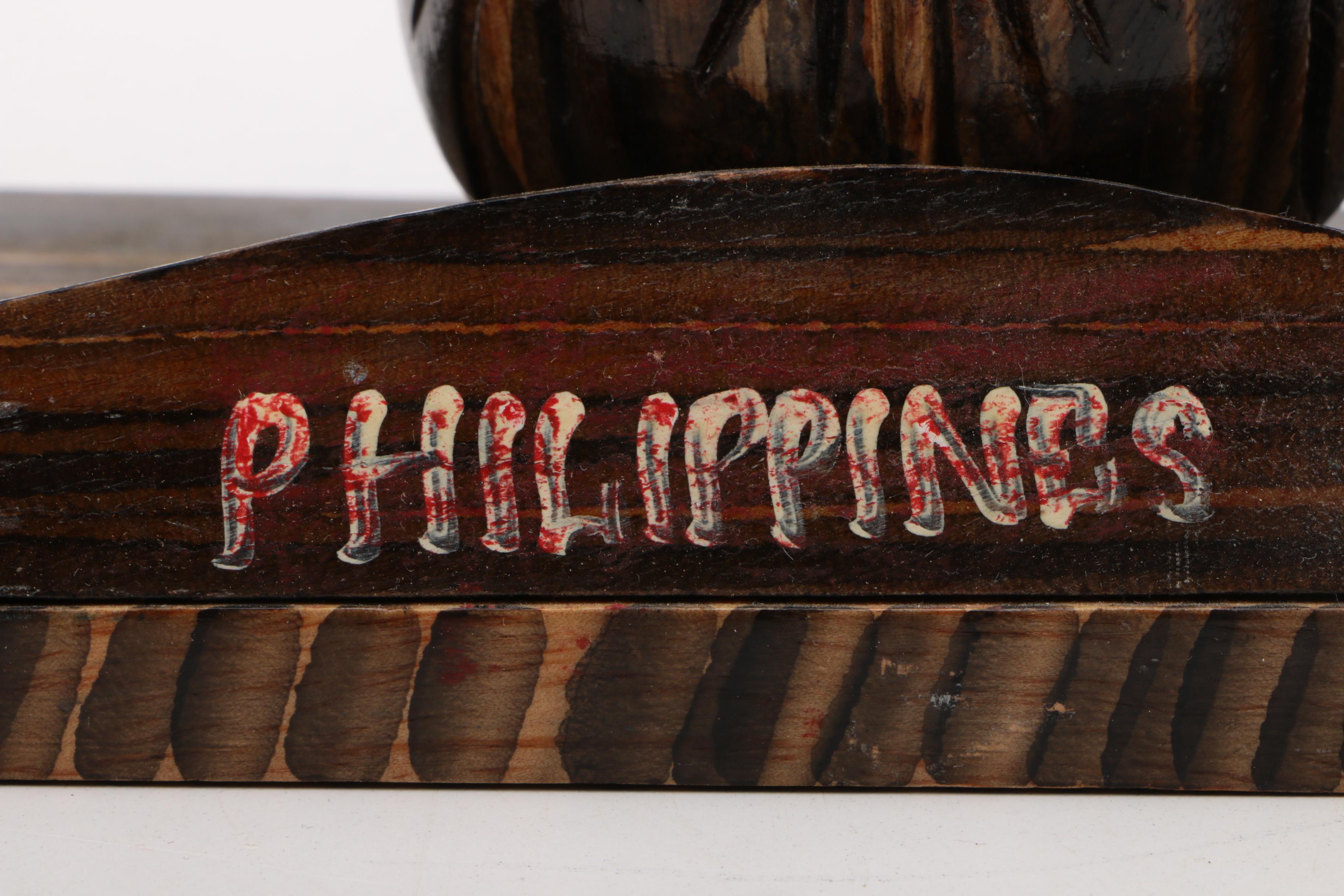 Carved Wood Horses Decor From the Philippines