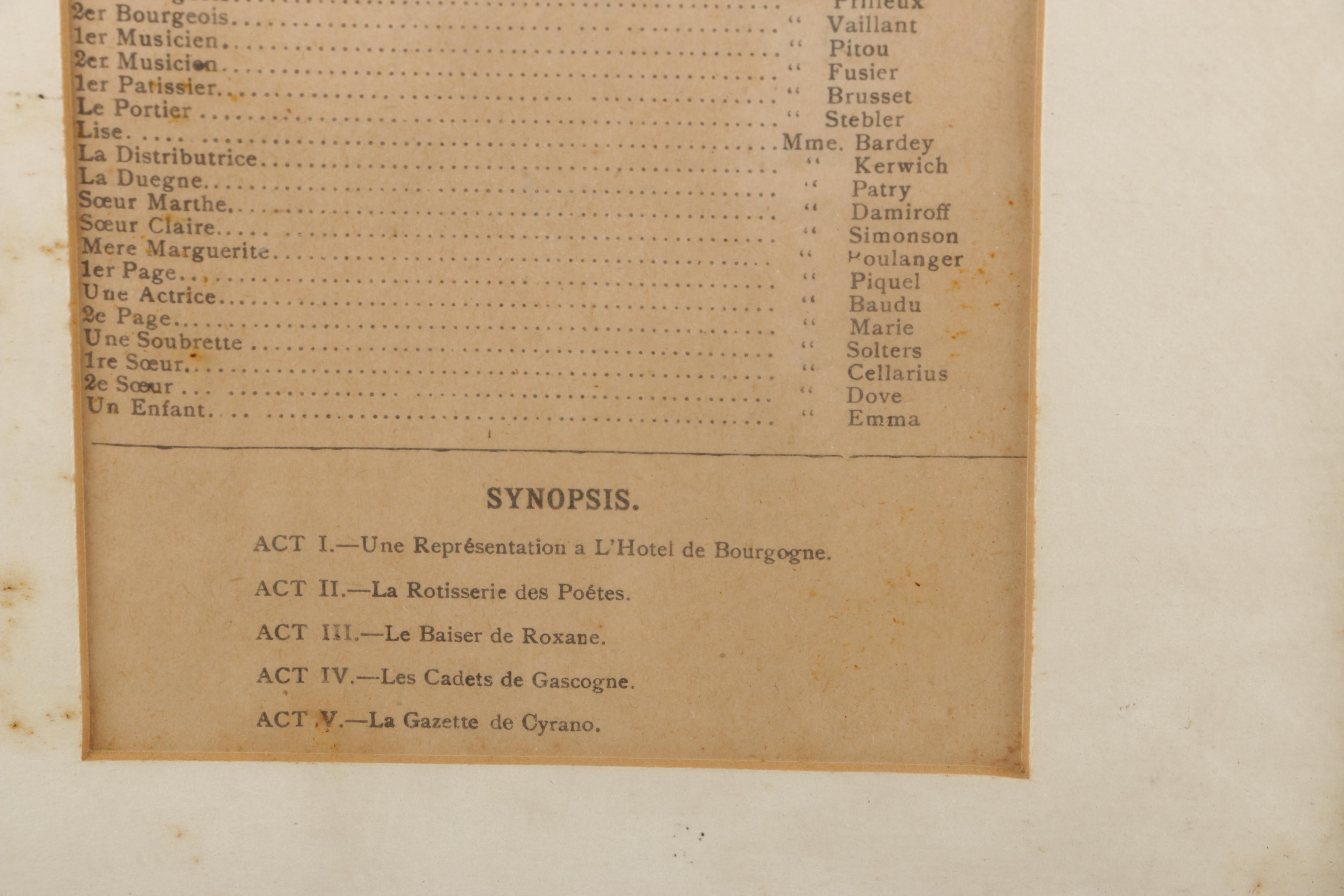 Antique Framed New York Stage Flyers