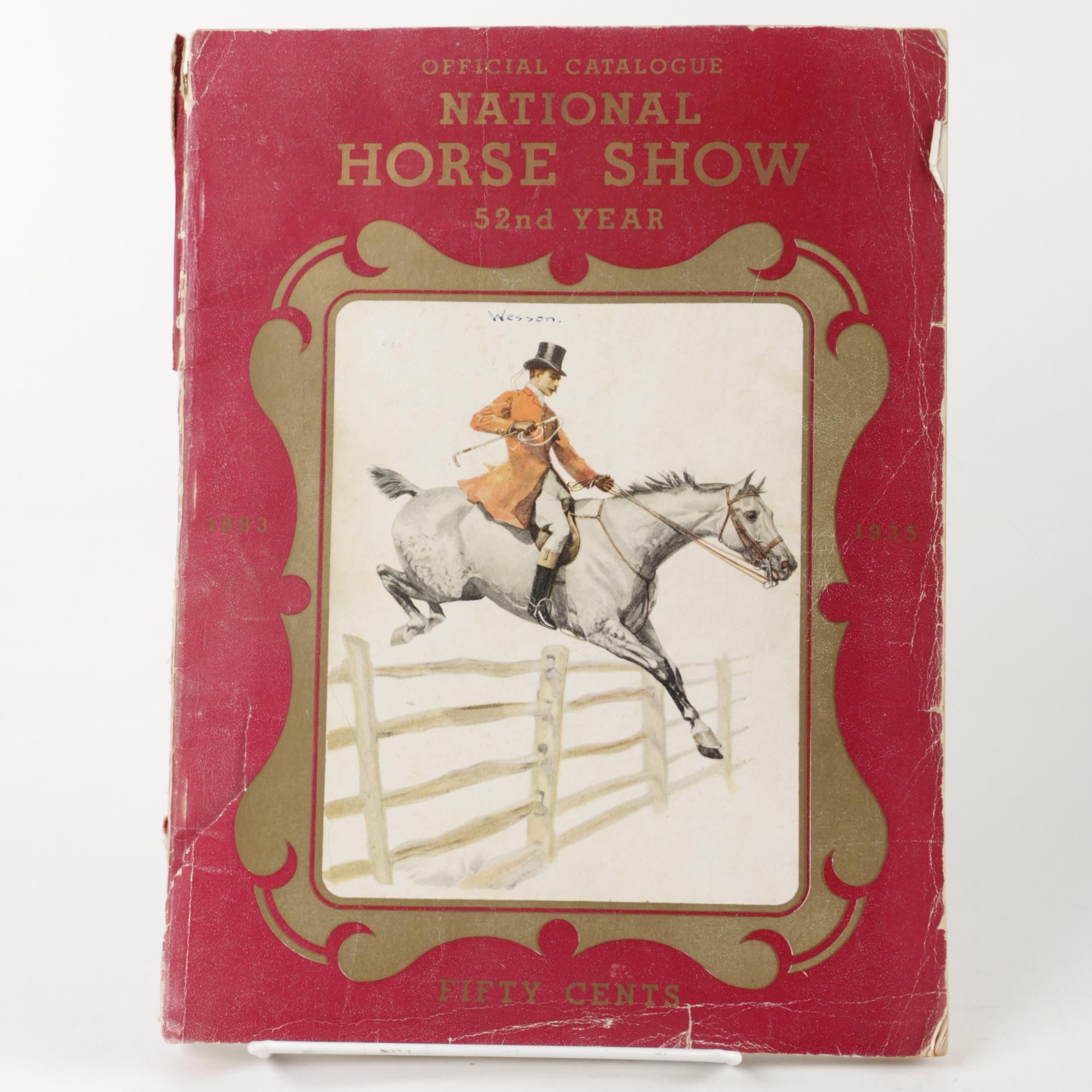 1935 Catalog from the 52nd National Horse Show