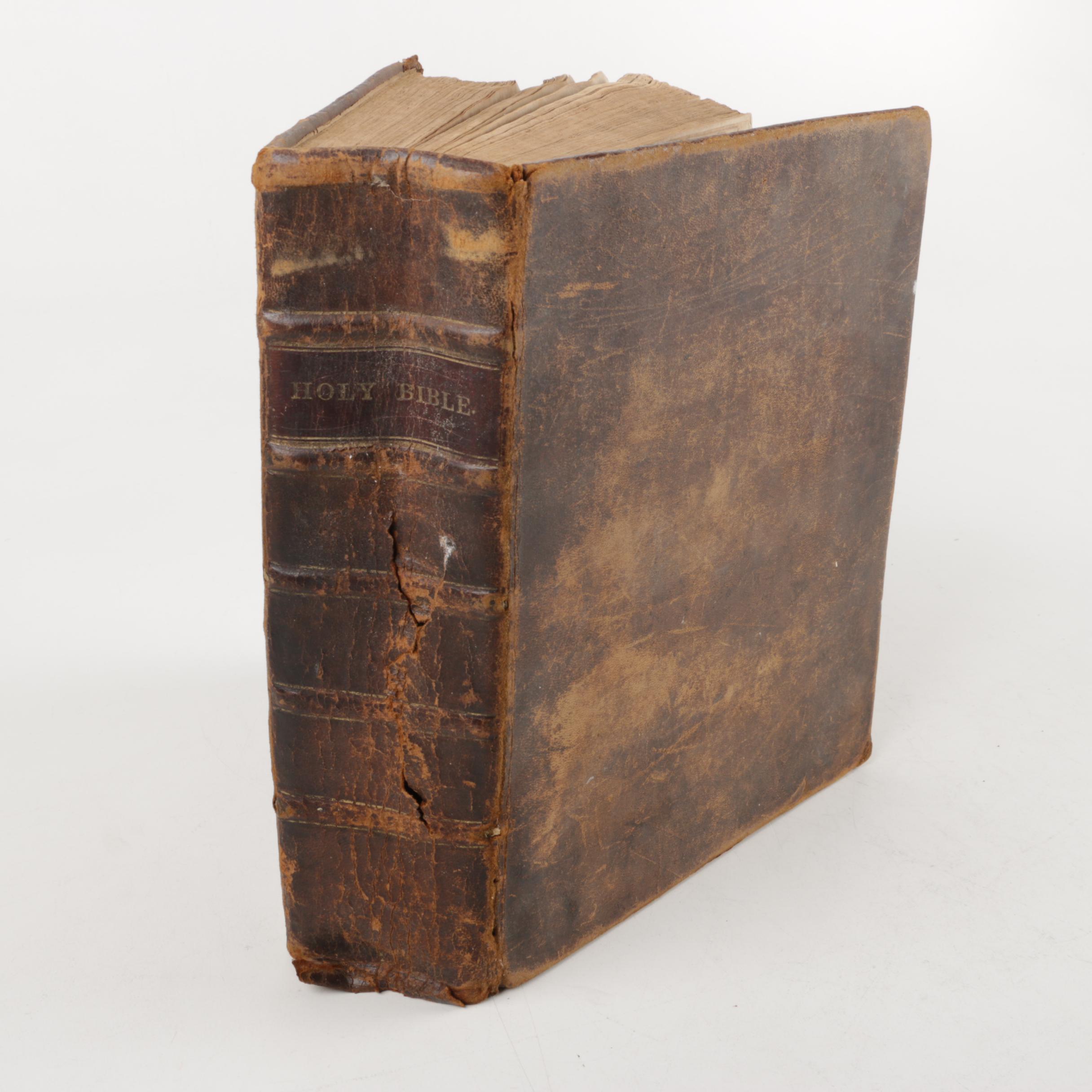 Antique Leather Bound Holy Bible