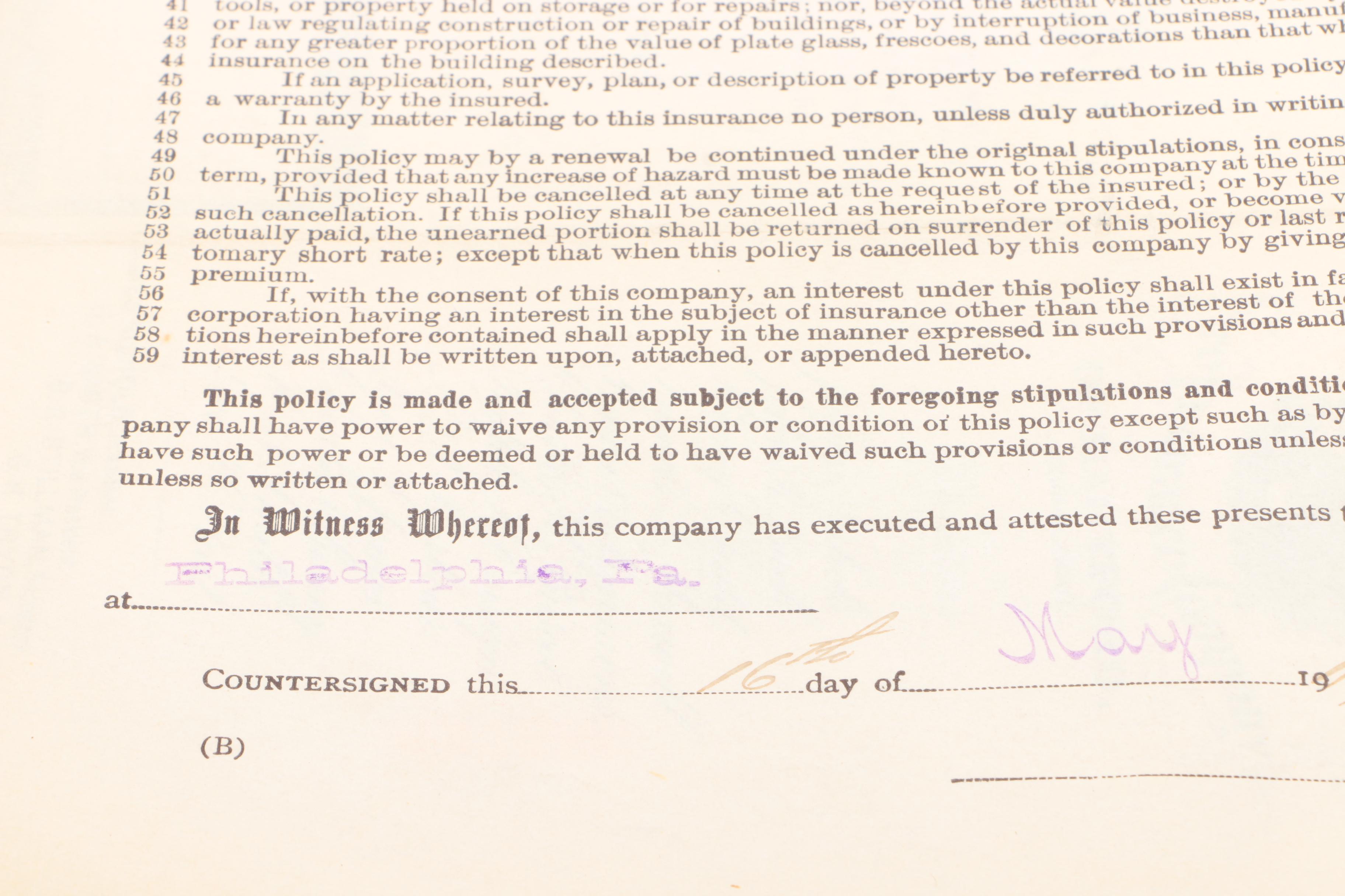 Assortment of Antique Letters, Documents and Framed Painting