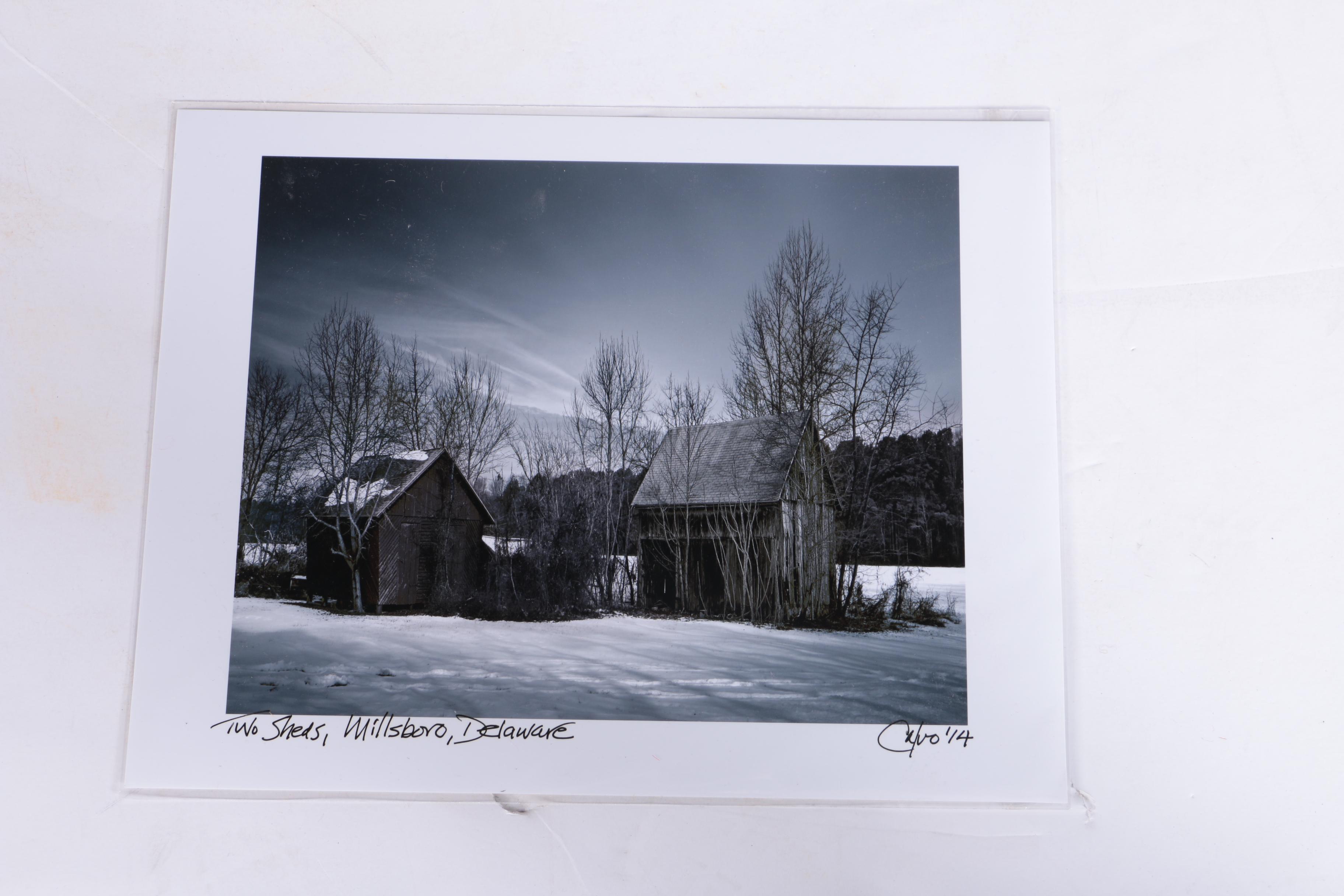 Digitally Printed Black and White Photographs Including Richard Calvo