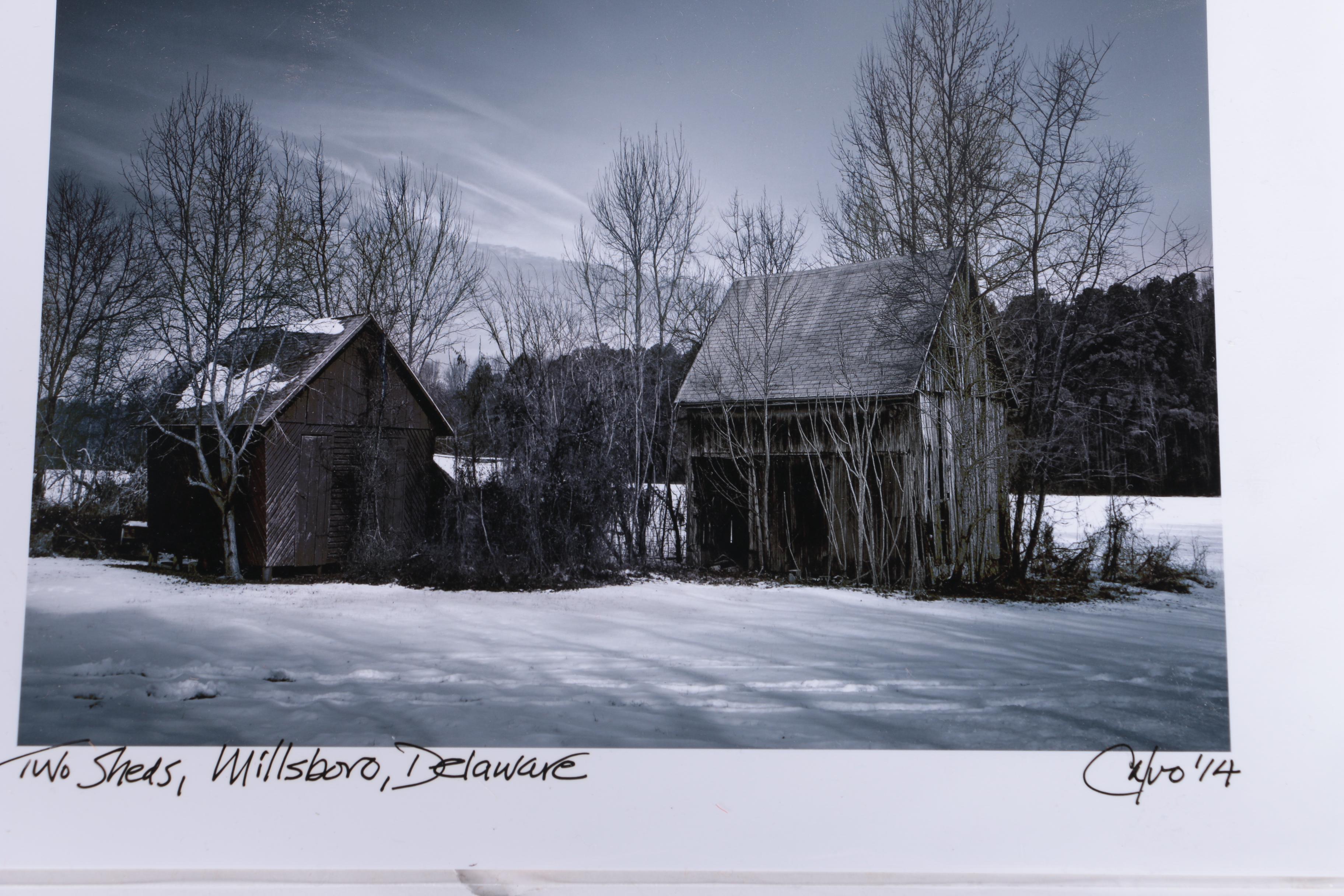 Digitally Printed Black and White Photographs Including Richard Calvo