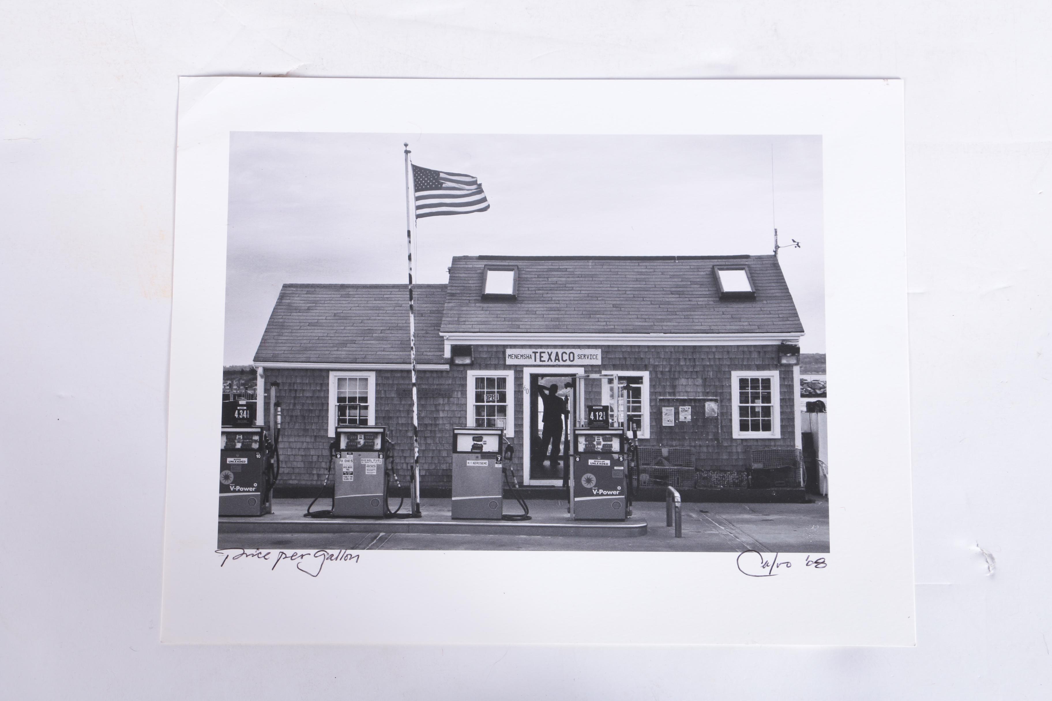 Digitally Printed Black and White Photographs Including Richard Calvo