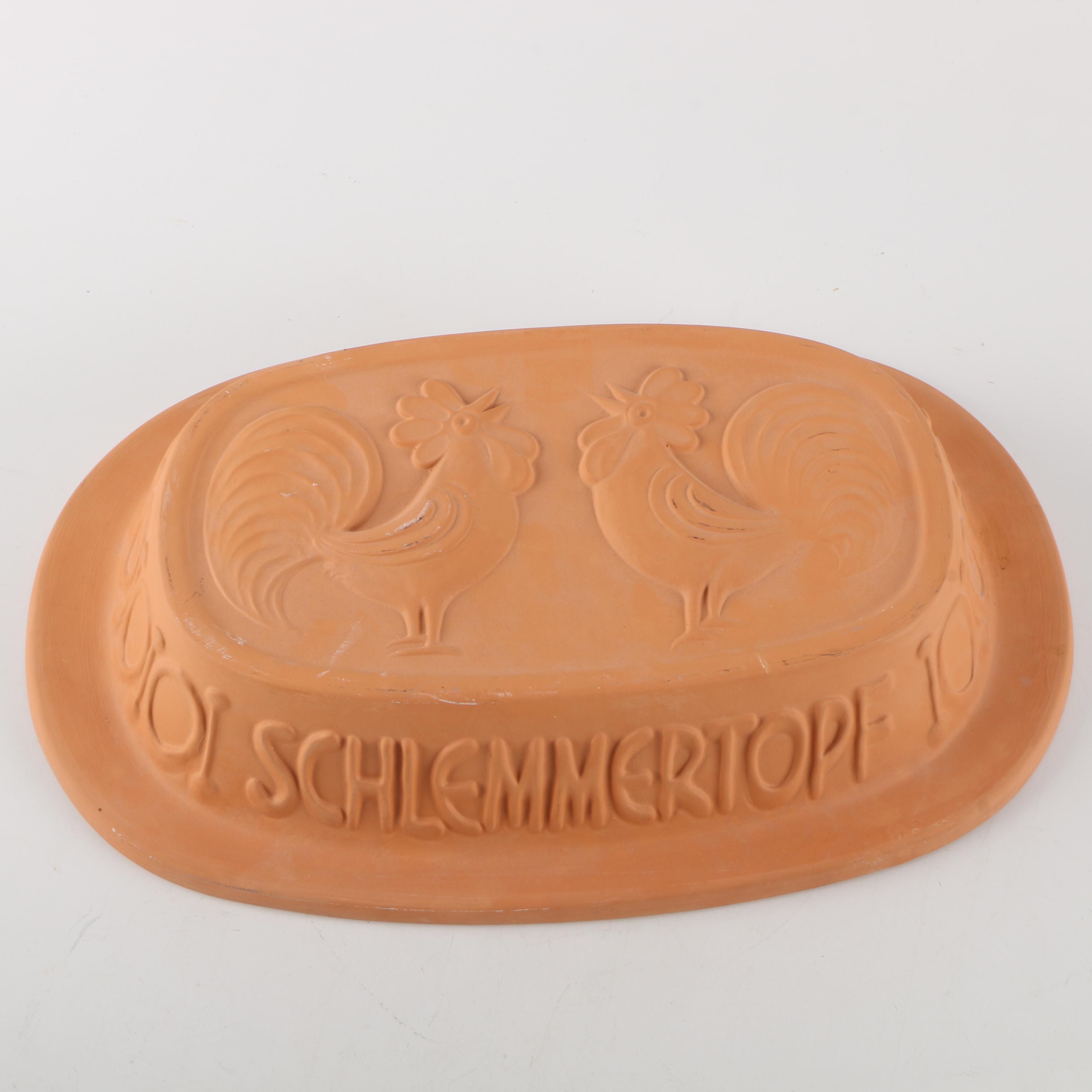 Vintage Schlemmertopf Terracotta Covered Baker