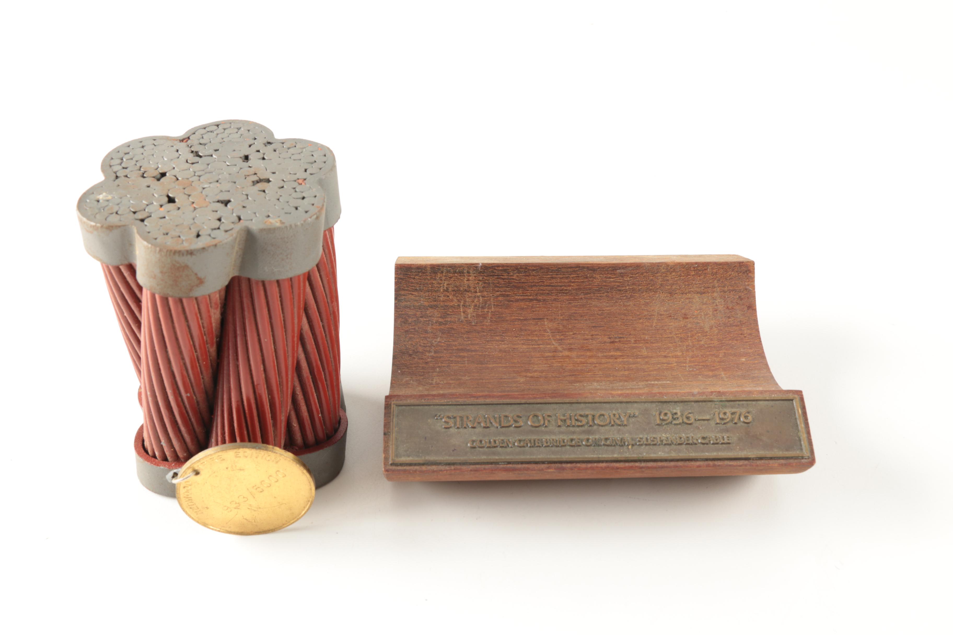 Golden Gate Bridge Original Suspender Cable Piece