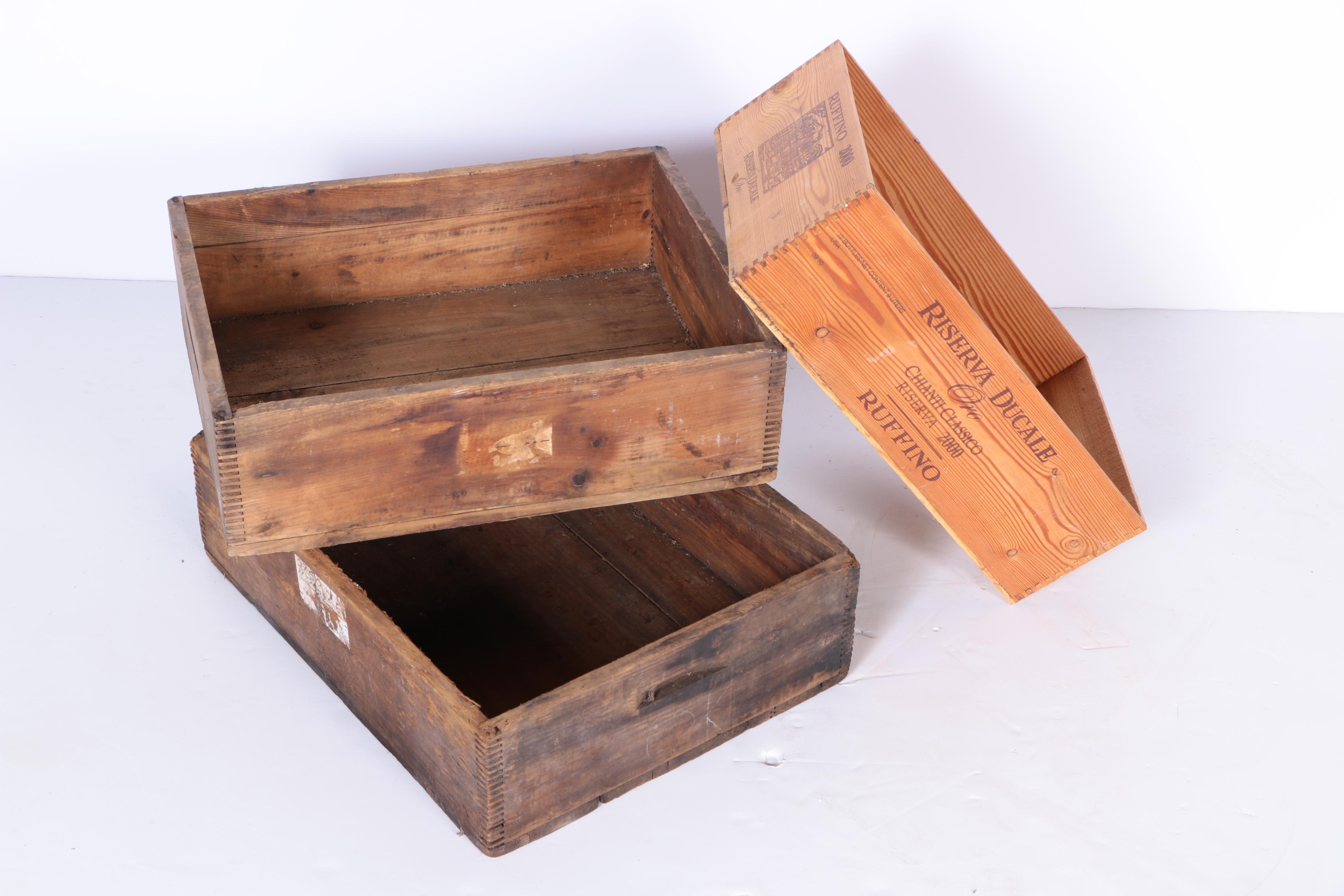 Wooden Storage Crates and Organizers