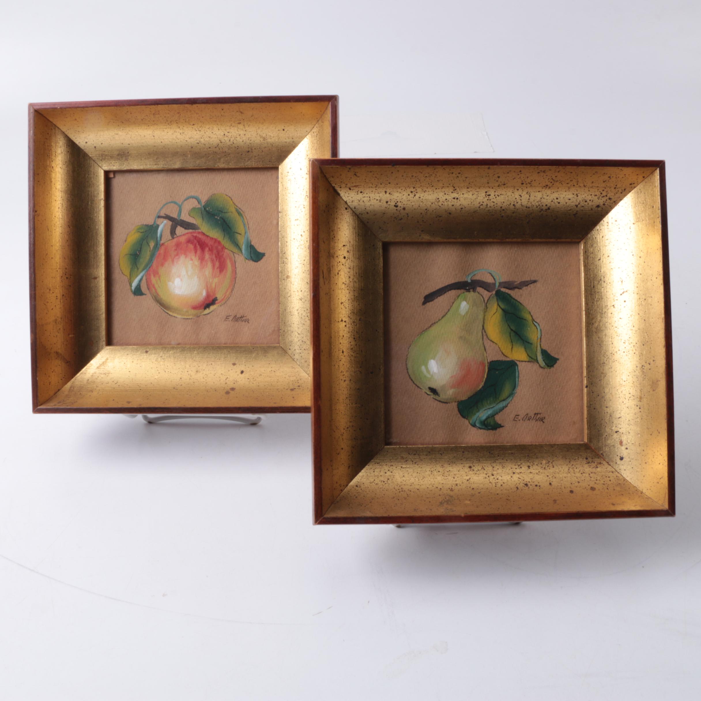 Eugene Arthur Watercolors of Fruit