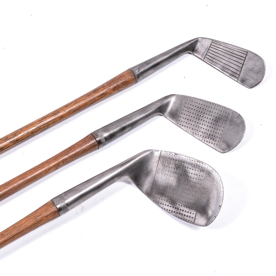 Vintage Scottish Wooden Golf Clubs