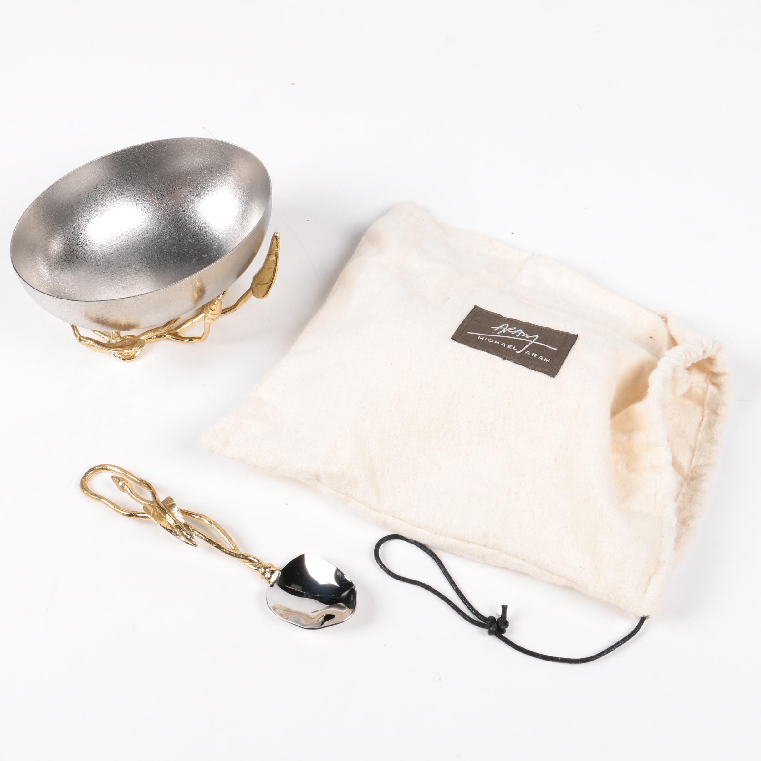 Michael Aram Serving Bowl and Spoon